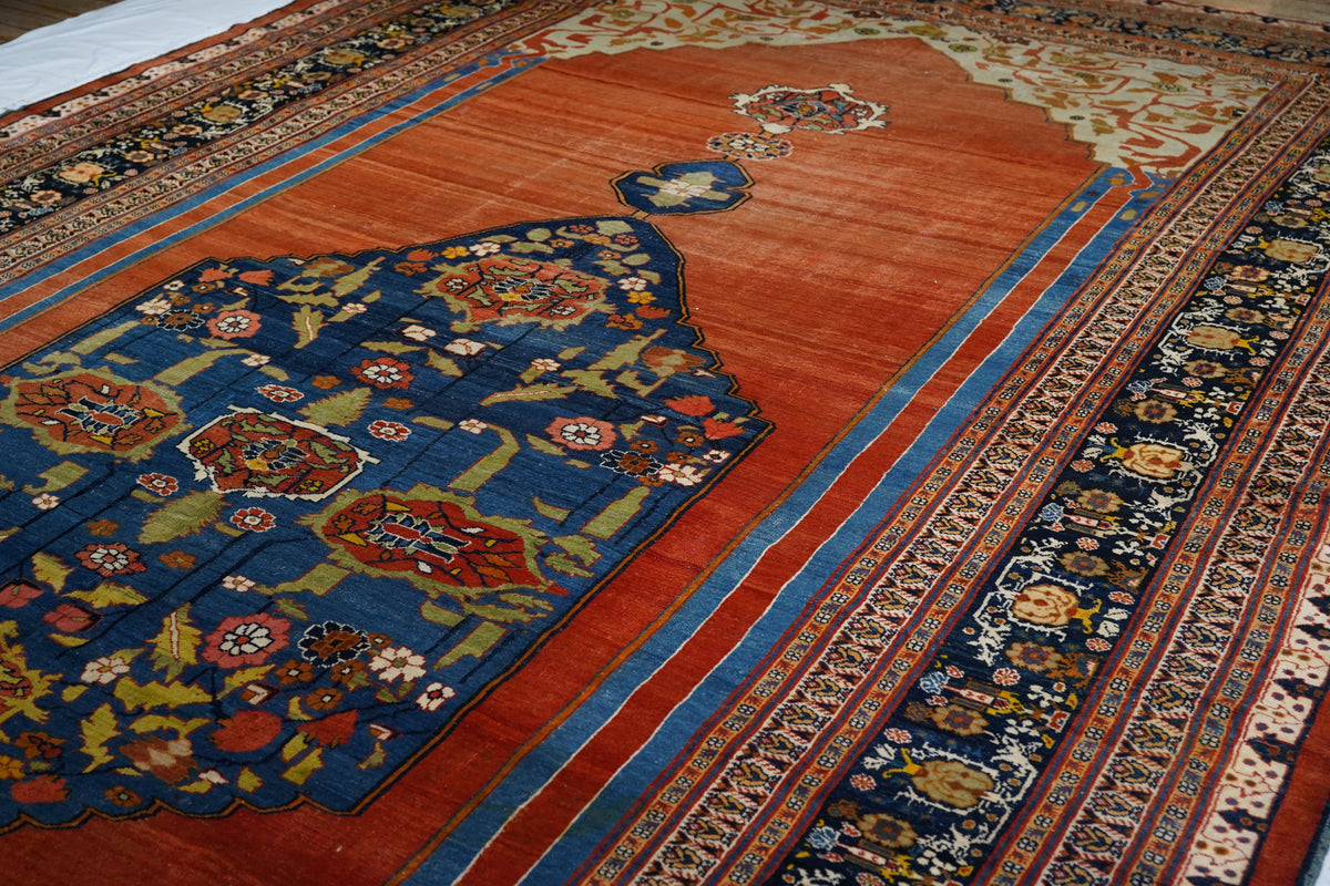 Fine Antique Haji Jalili Tabriz Rug 9'7'' x 17'7''