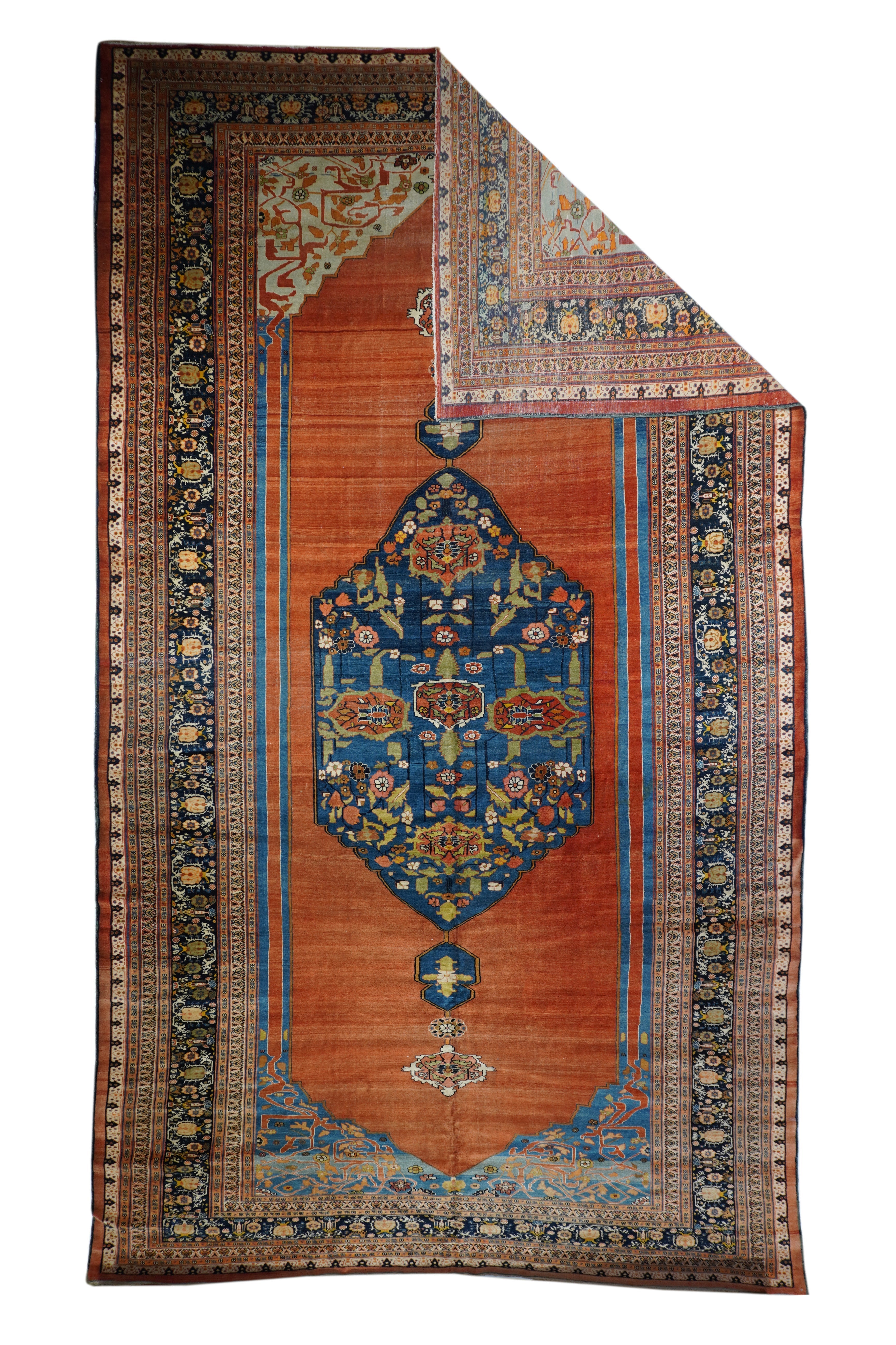 Fine Antique Haji Jalili Tabriz Rug 9'7'' x 17'7''