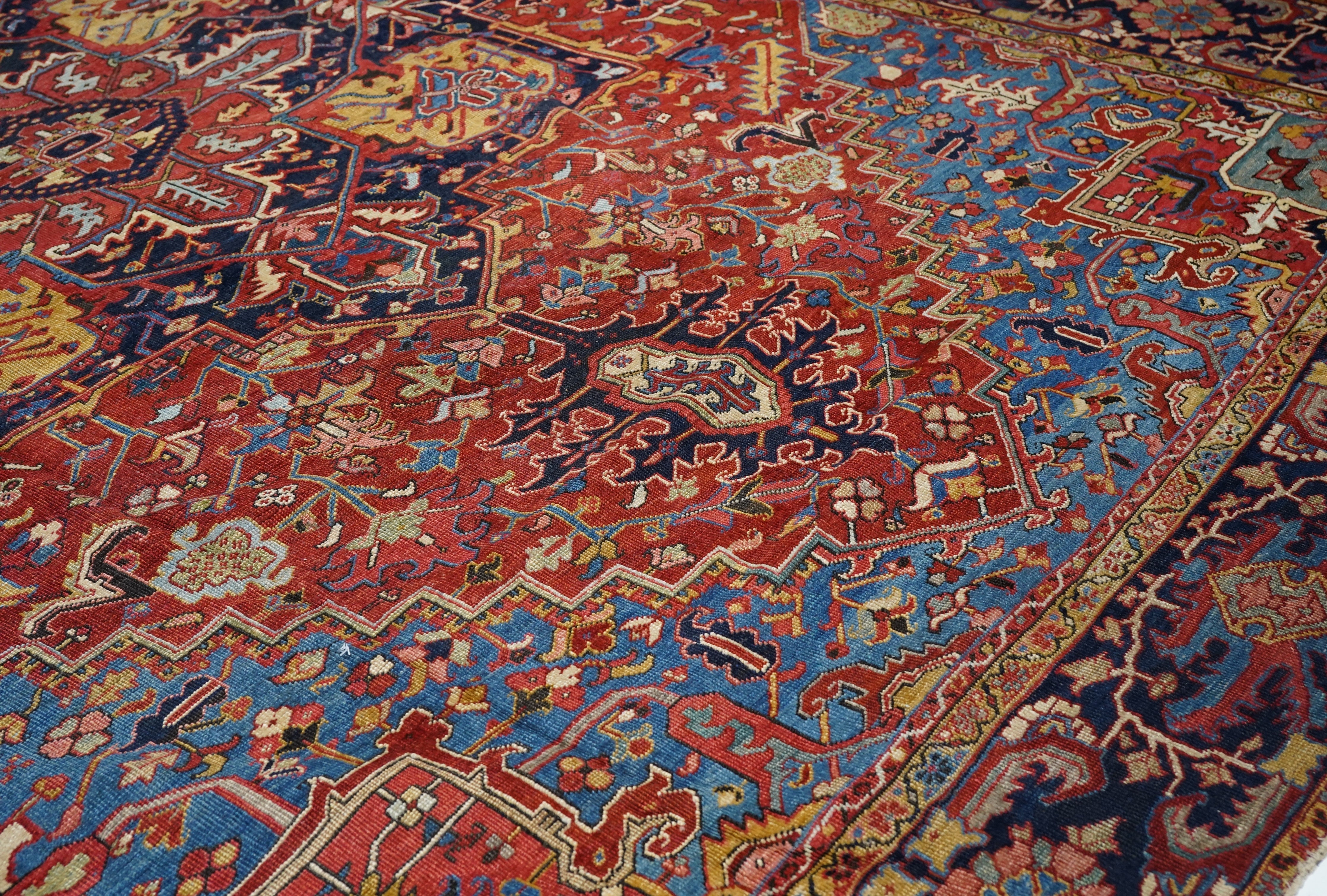 Antique Heriz Rug 12'0" x 14'7''