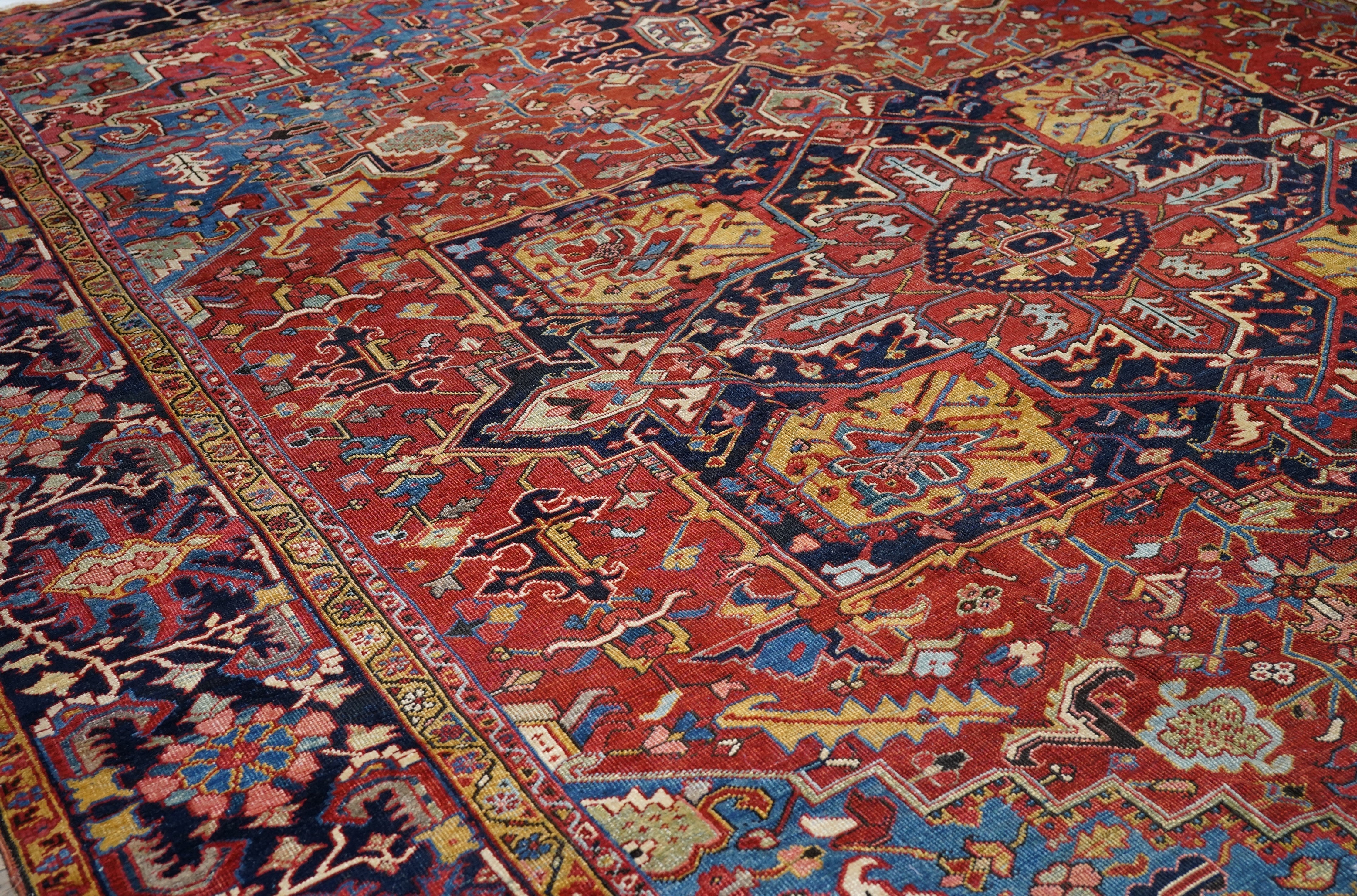 Antique Heriz Rug 12'0" x 14'7''