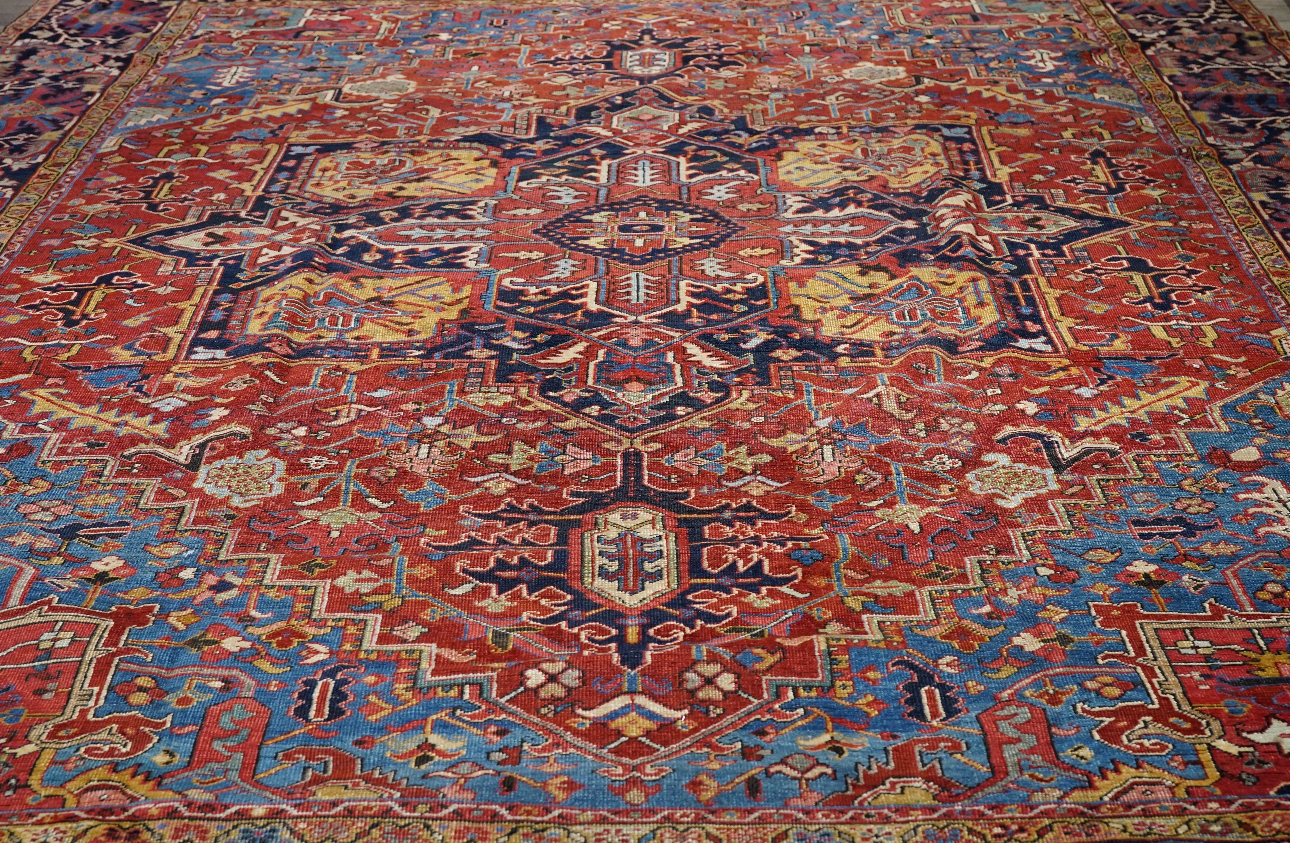 Antique Heriz Rug 12'0" x 14'7''