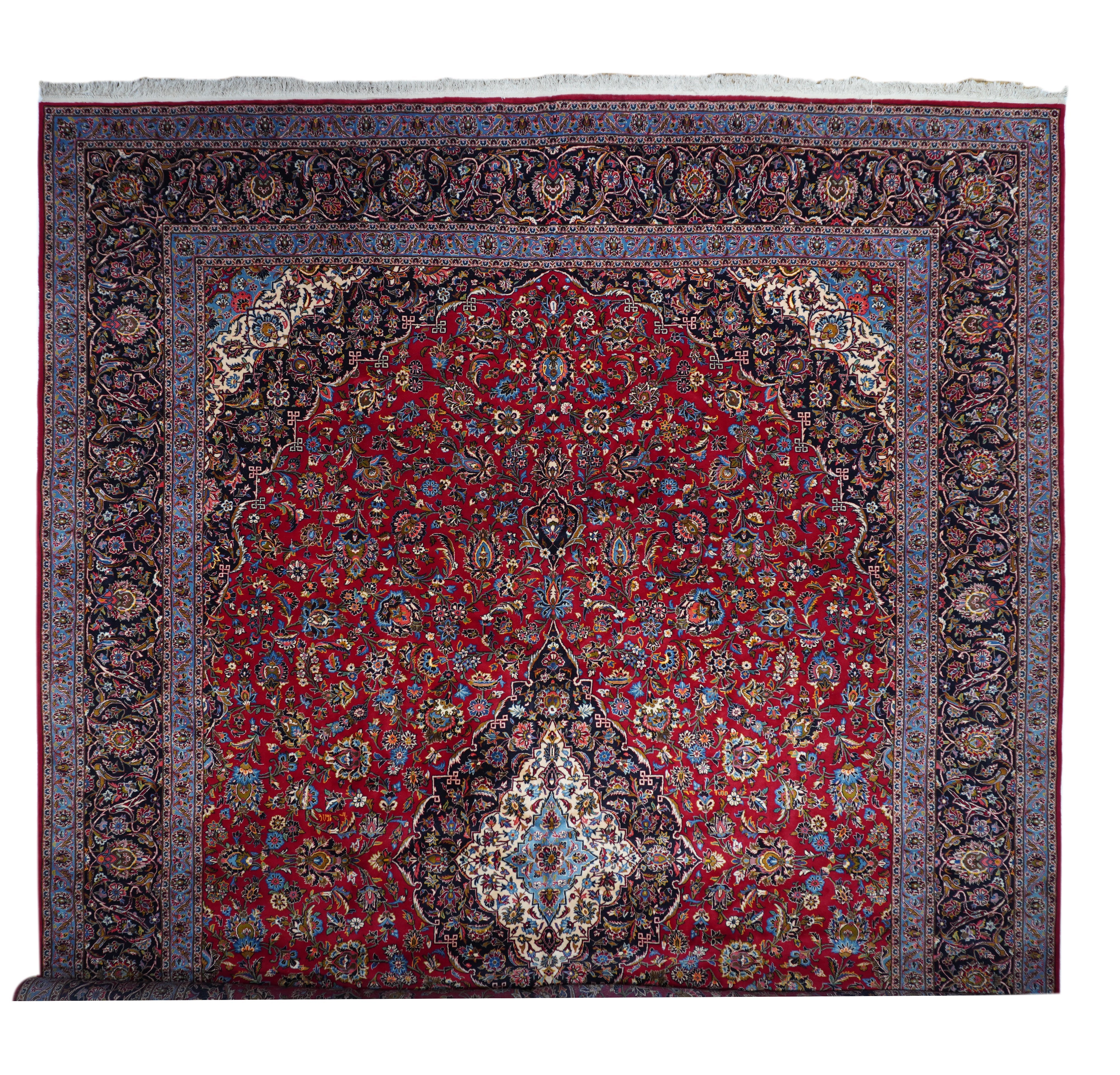 Vintage Kashan Rug 12' 9" x 19' 3''