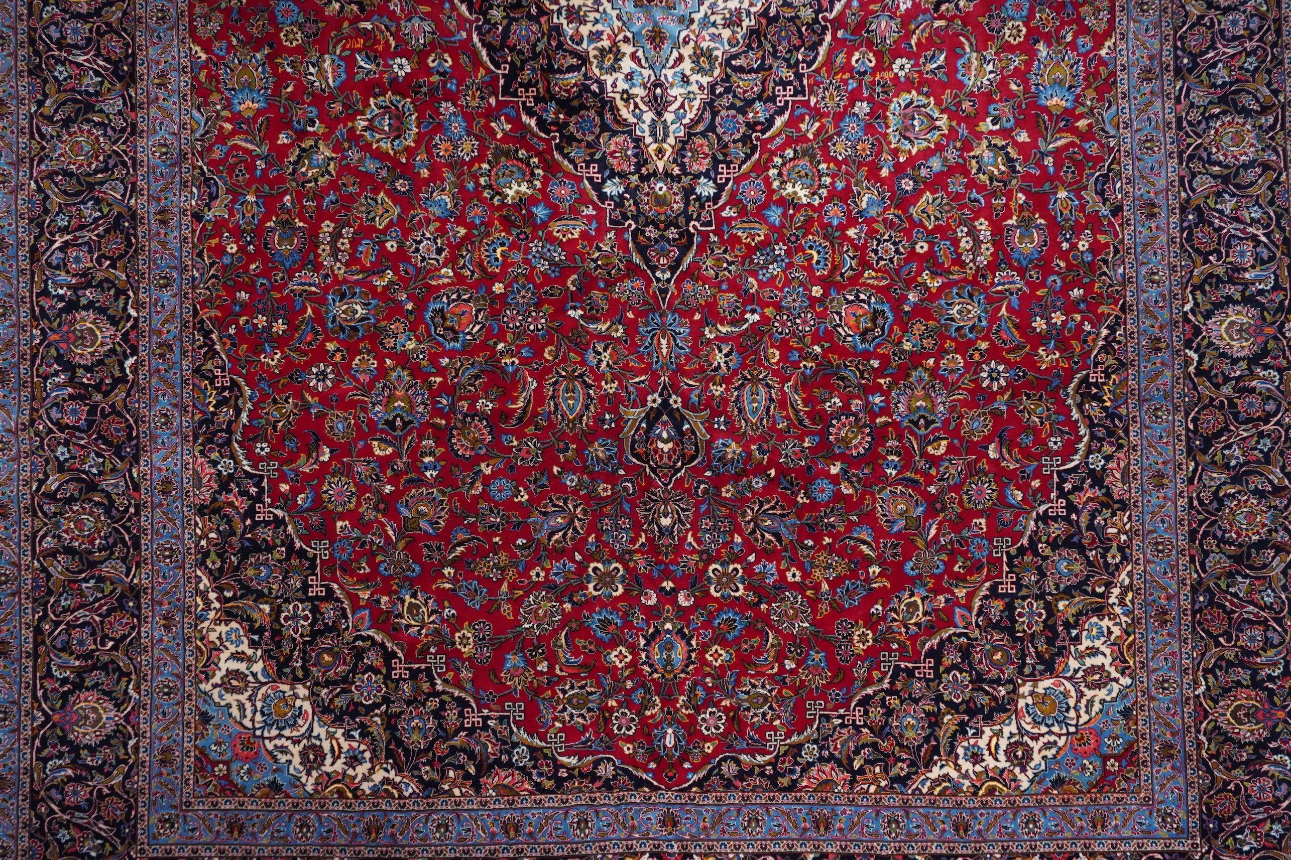 Vintage Kashan Rug 12' 9" x 19' 3''