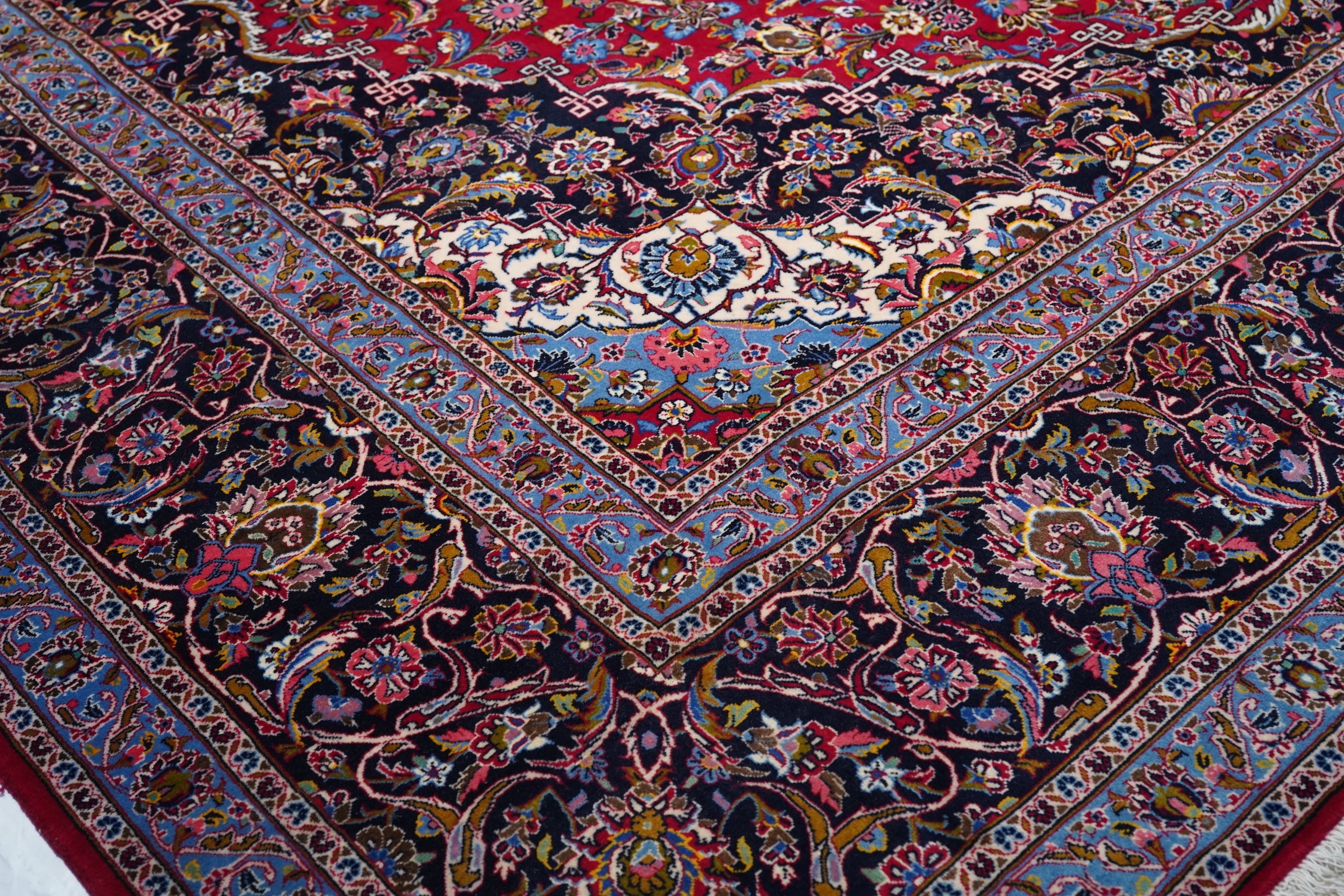 Vintage Kashan Rug 12' 9" x 19' 3''