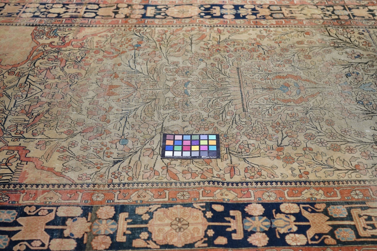 Antique Mohtasham Kashan Rug 4'6'' x 6'6''