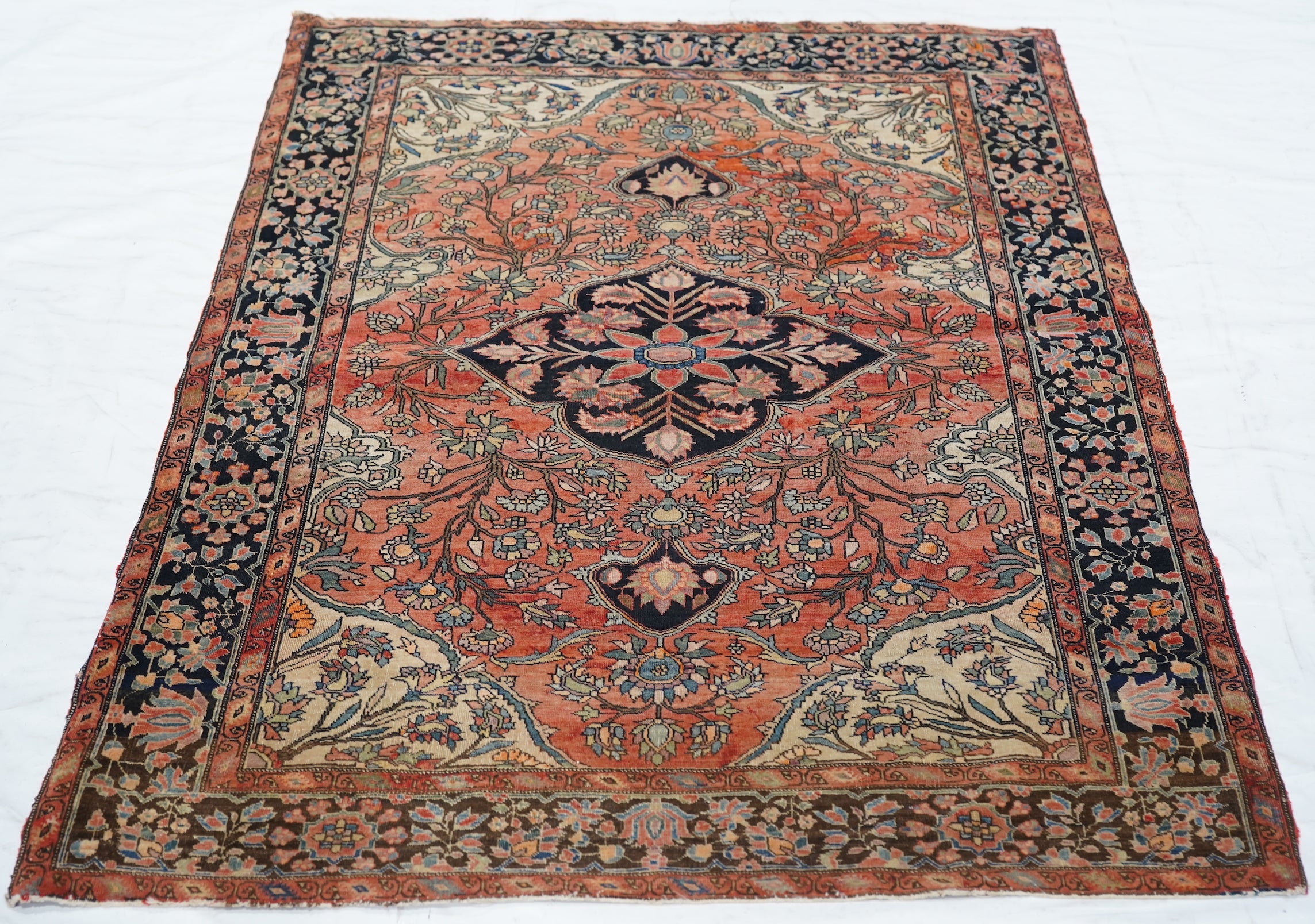 Antique Farahan Sarouk Rug 3'4'' x 4'10''