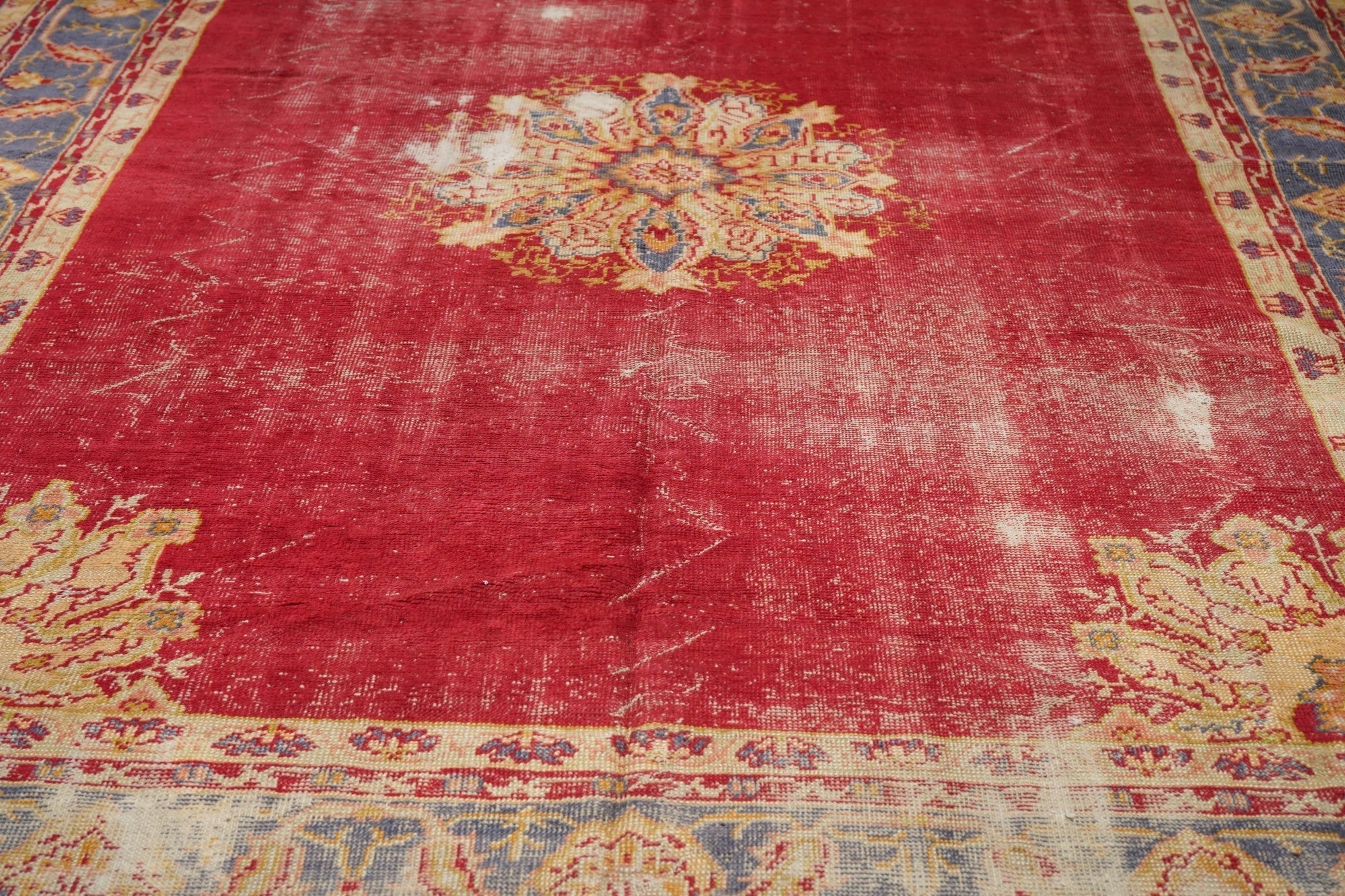 Antique Oushak Shabby Chic Rug 10'0" x 12'8''