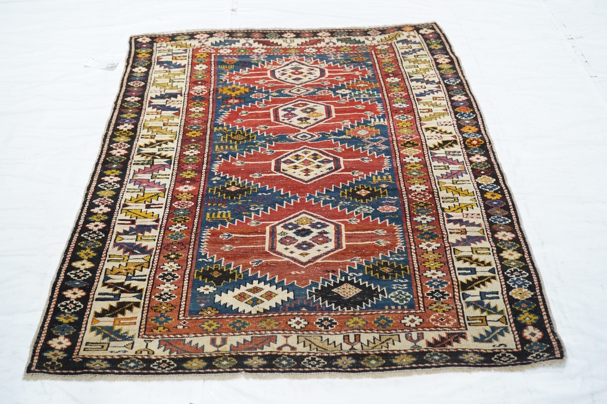 Antique Caucasian Kuba Rug 3'8'' x 5'0"