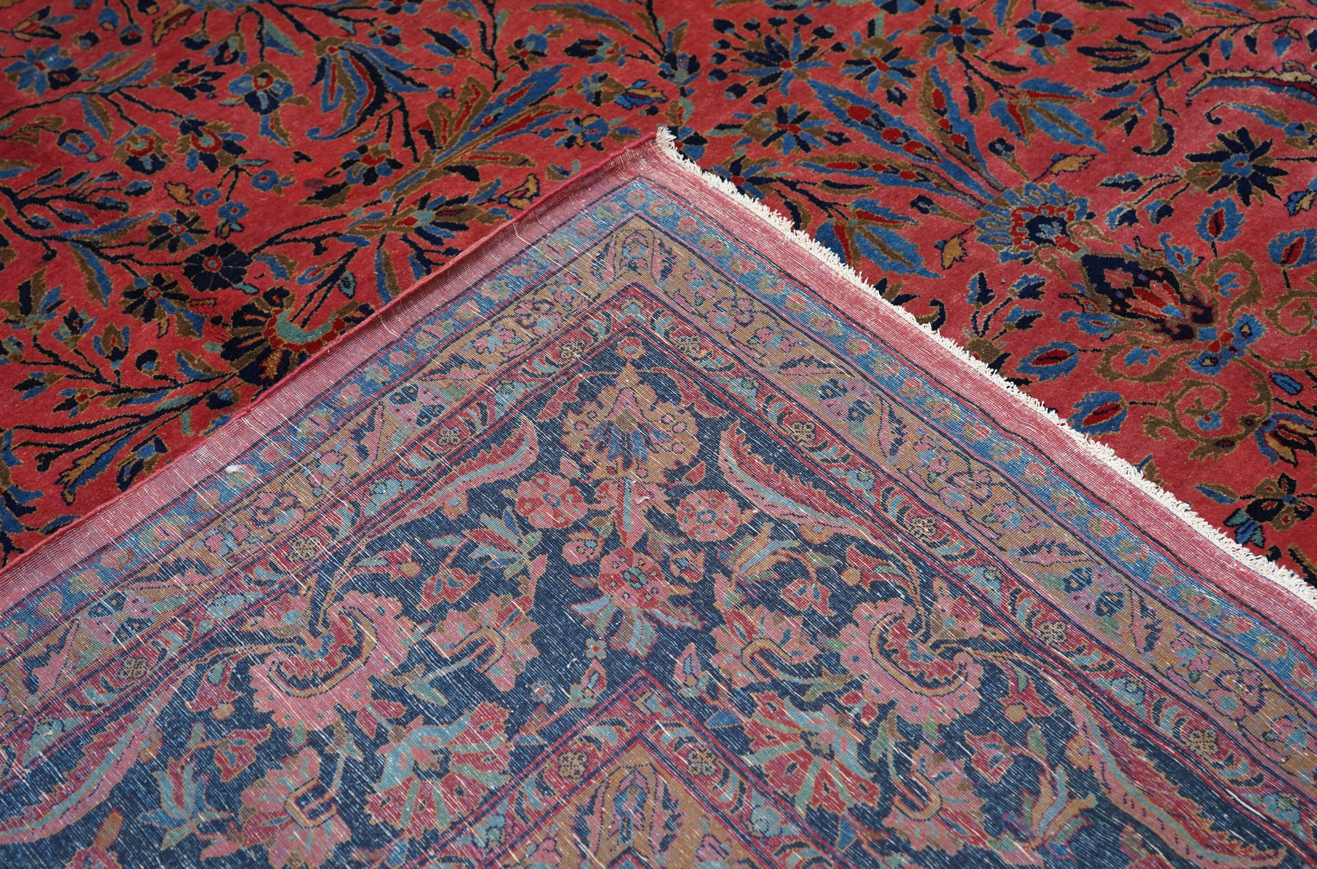 Antique Kashan Rug 11'7'' x 15'3''