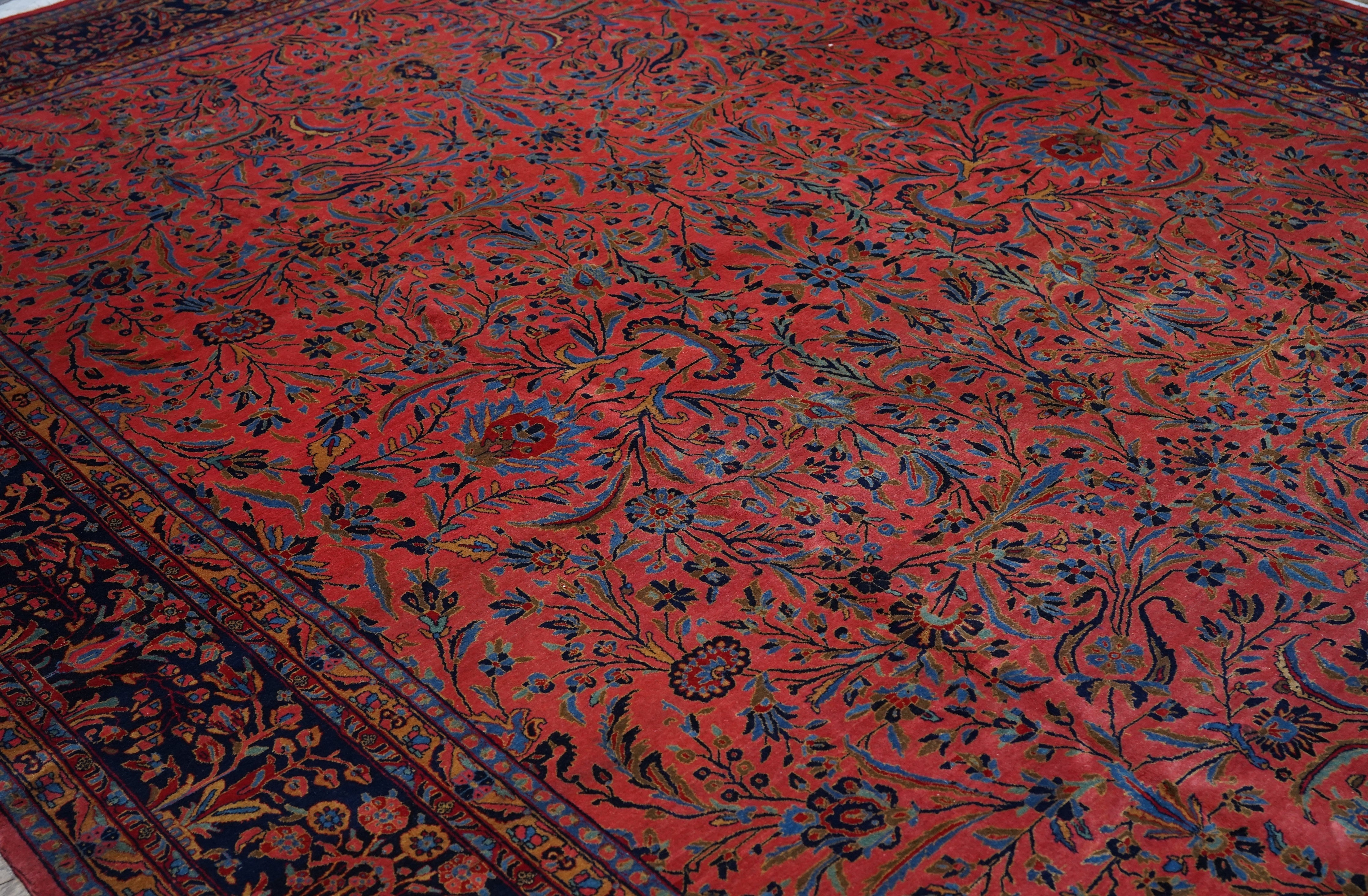 Antique Kashan Rug 11'7'' x 15'3''