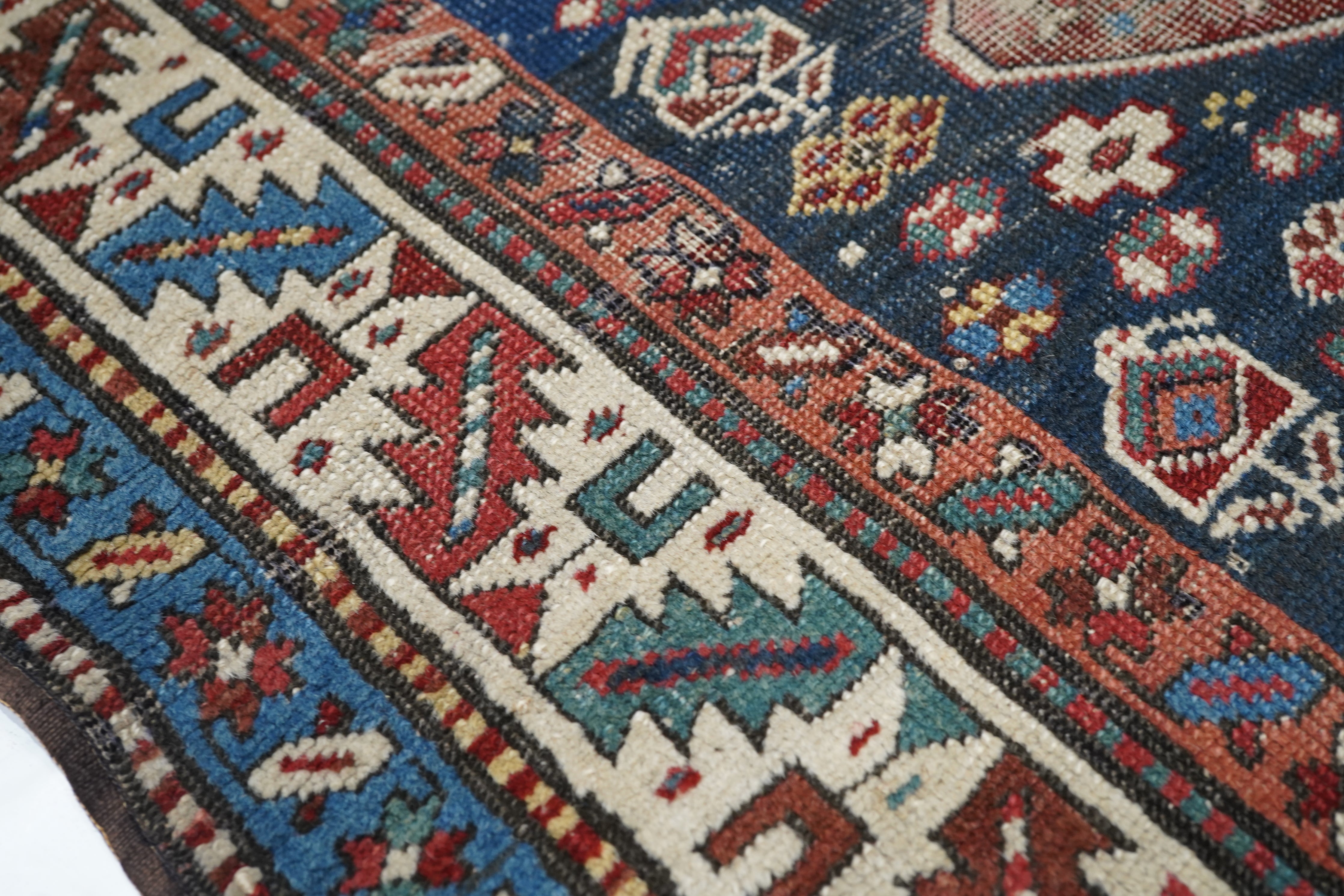 Antique Caucasian Kazak Runner 3'6'' x 10'9''
