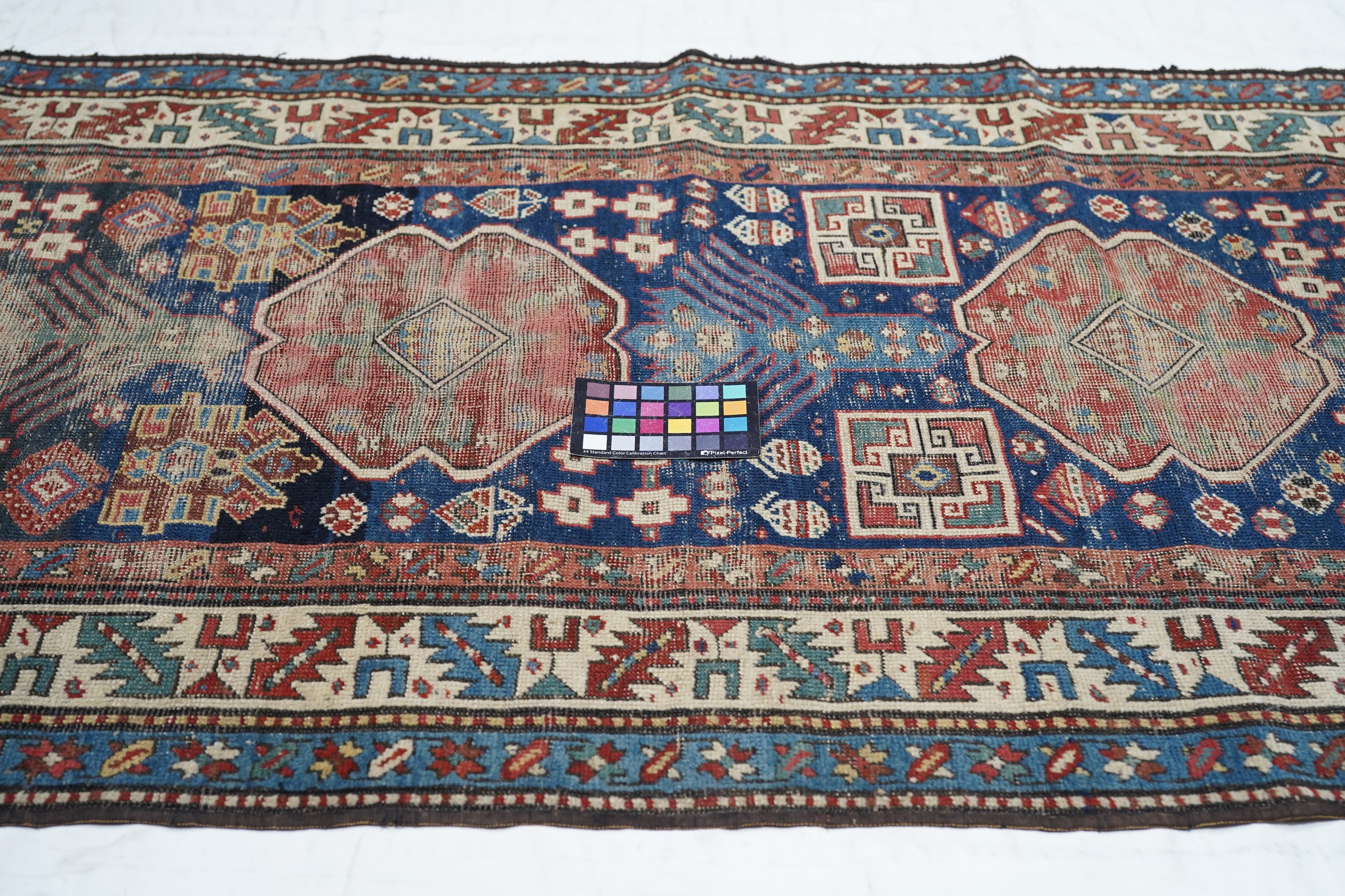 Antique Caucasian Kazak Runner 3'6'' x 10'9''