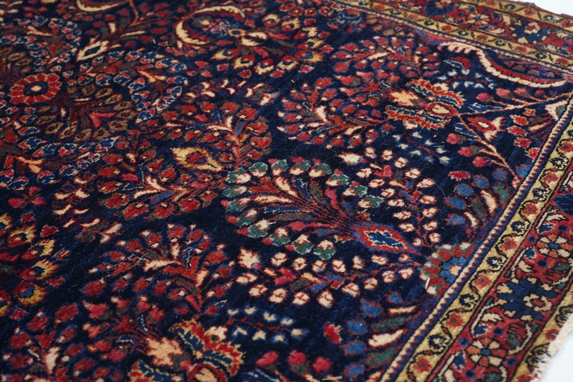 Antique Sarouk Rug 3'4'' x 4'8''