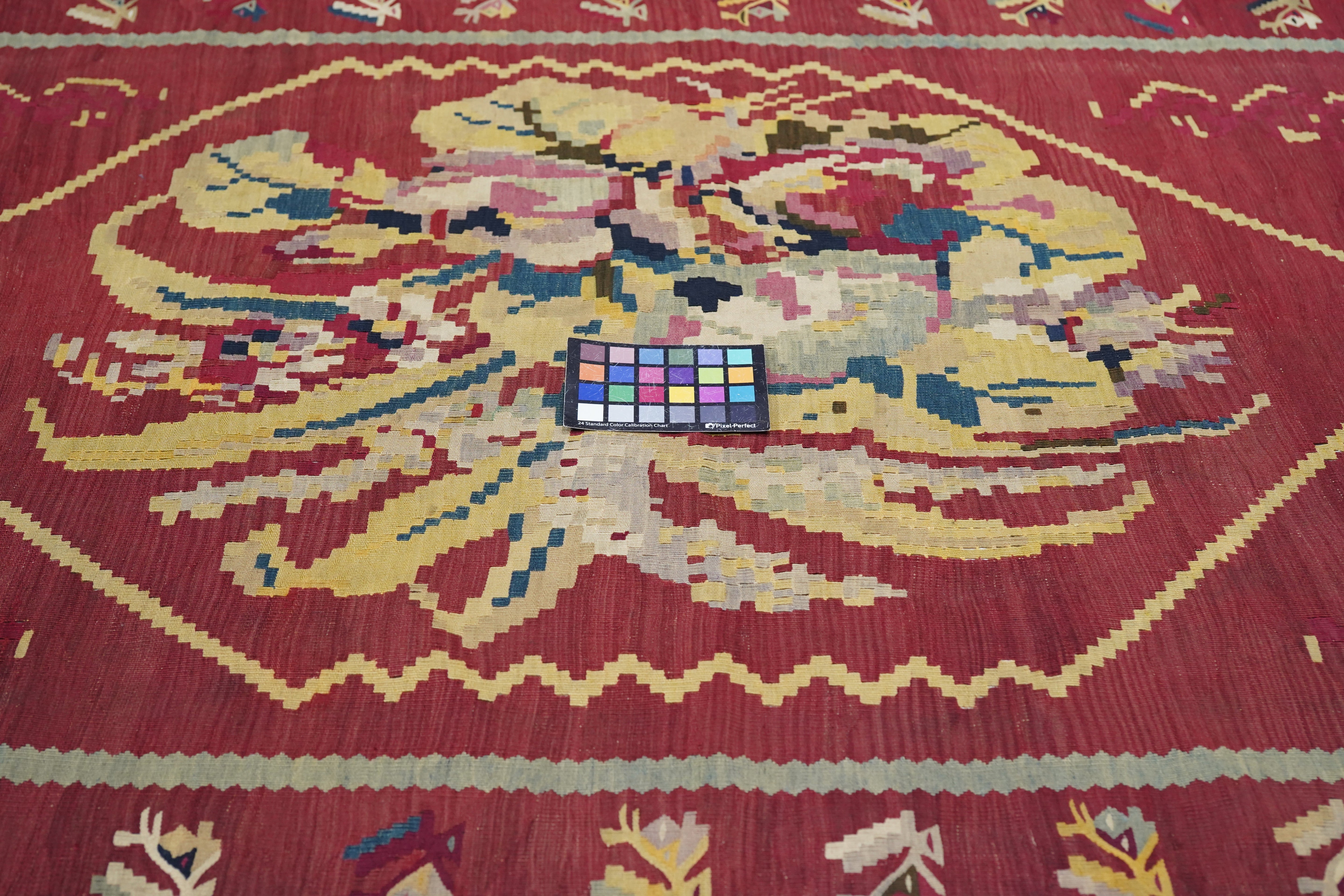 Antique Charkoy Kilim Rug 4' 0" x 5' 10''