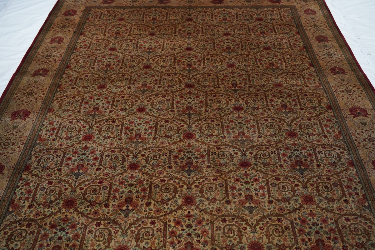 Extremely Fine Vintage Silk Qum Rug 6'6'' x 9'5''