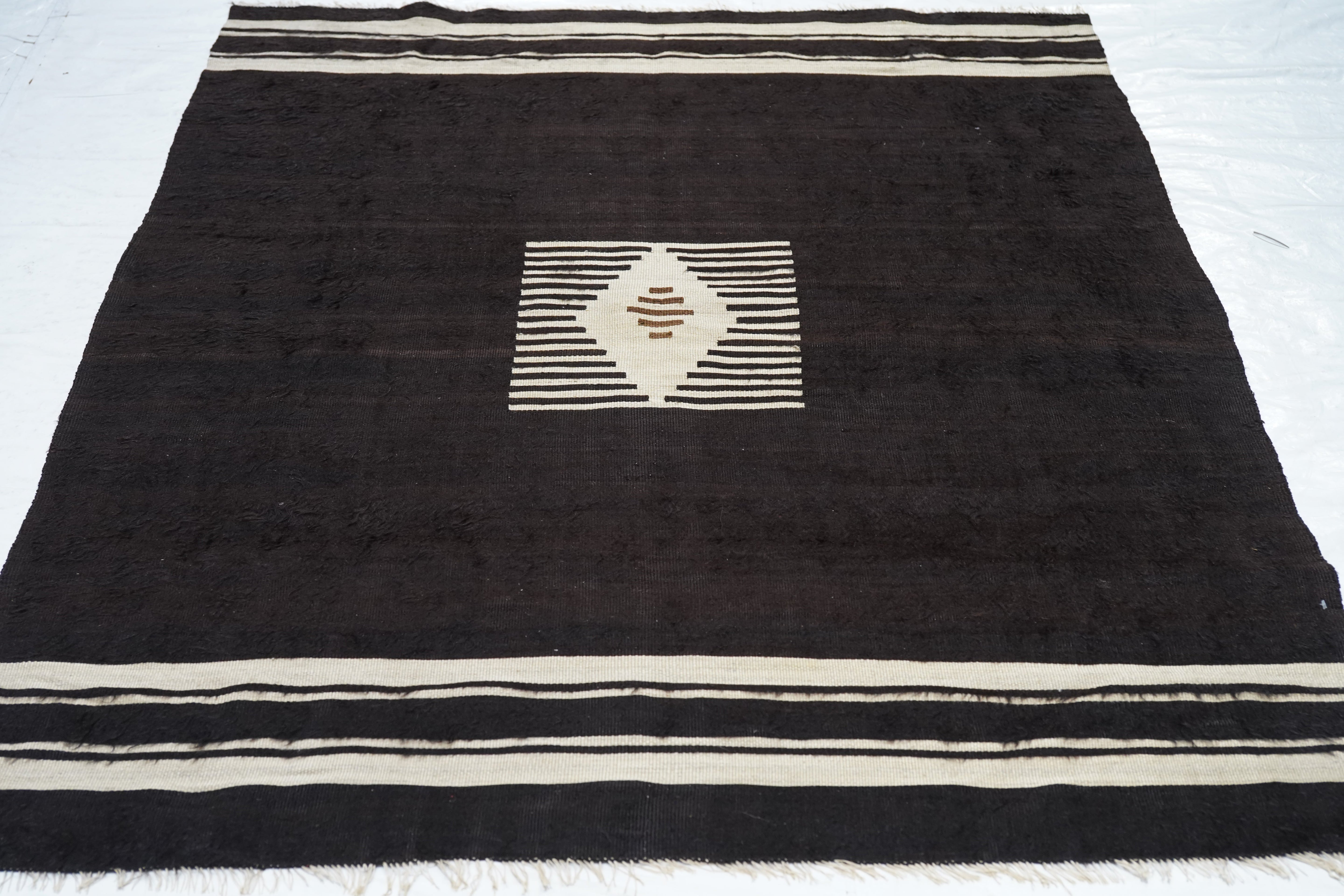 Antique Moroccan Kilim Rug 4'9" x 5' 9''