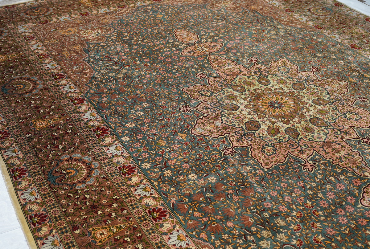Antique Silk Hereke Rug 8'5'' x 13'9''