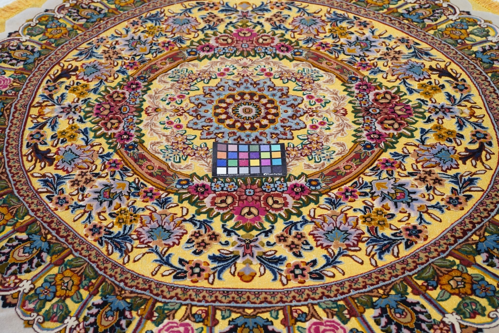 Extremely Fine Tabriz Wool & Silk Woven Rug 4'9'' x 5'0"