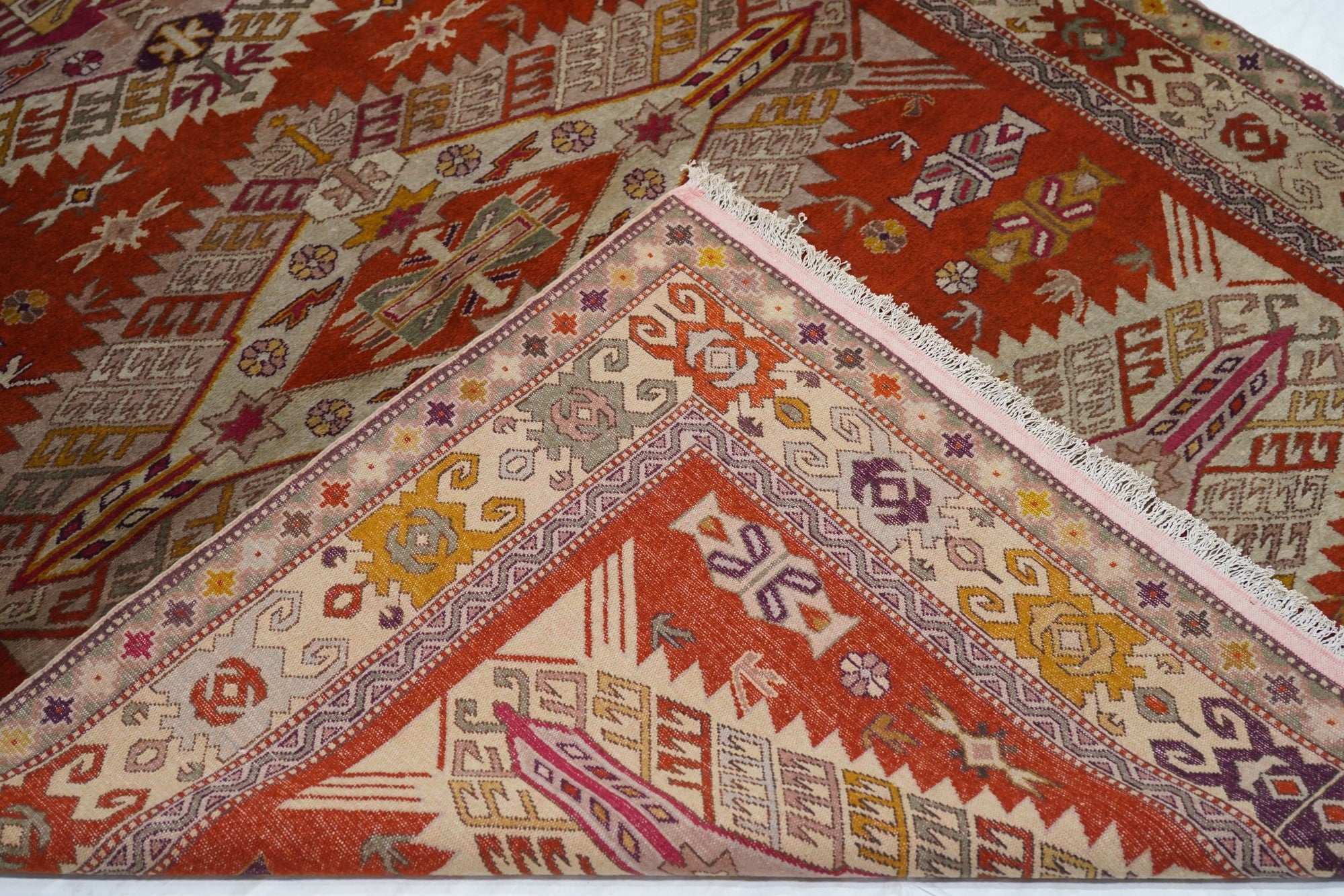 Vintage Turkish Wool Rug 4'10'' x 6'8''