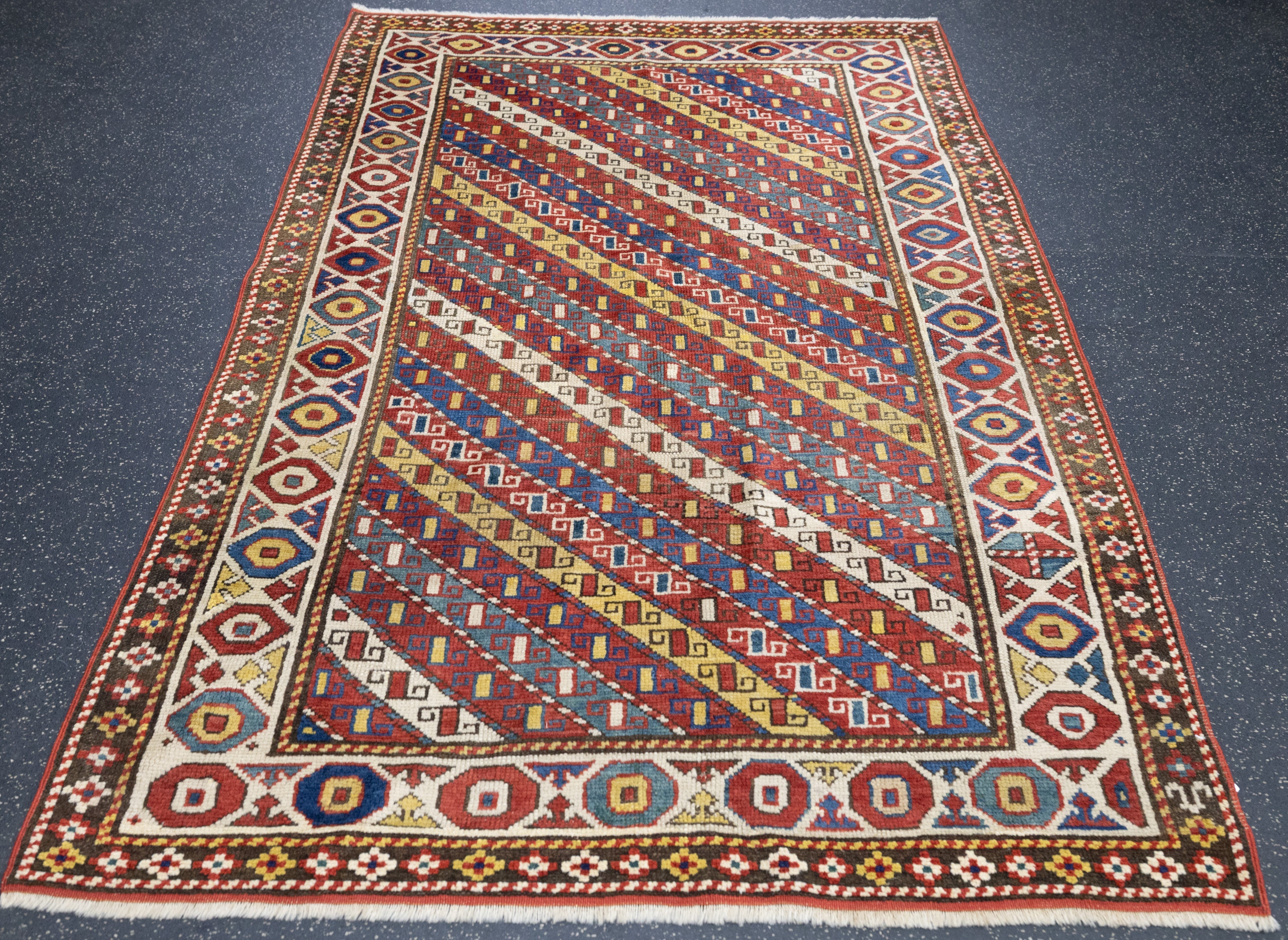 Antique Caucasian Ganje Kazak Rug 3'11'' x 5'11''