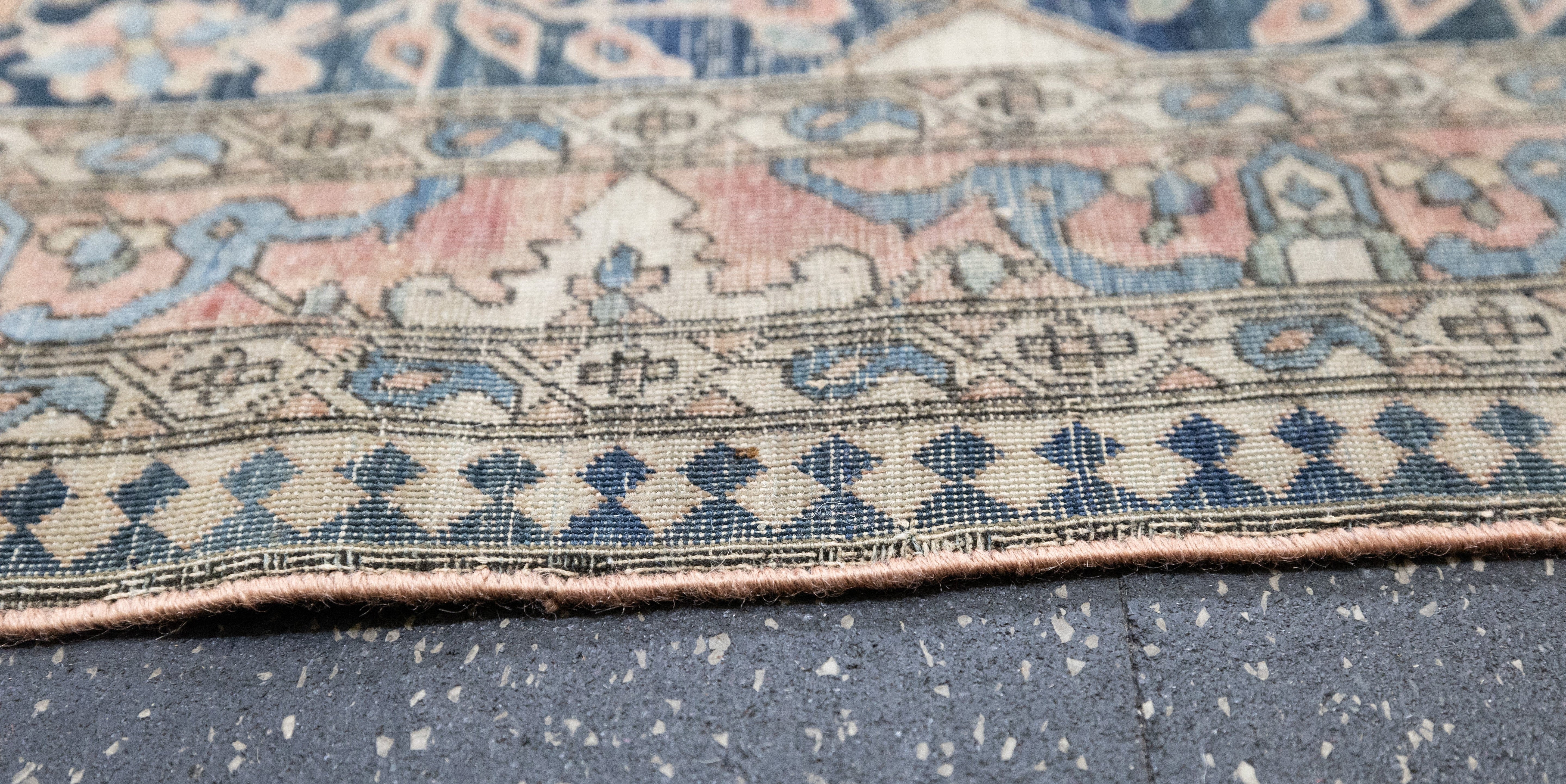 Antique Mohtasham Kashan Rug 7'6'' x 11'2''