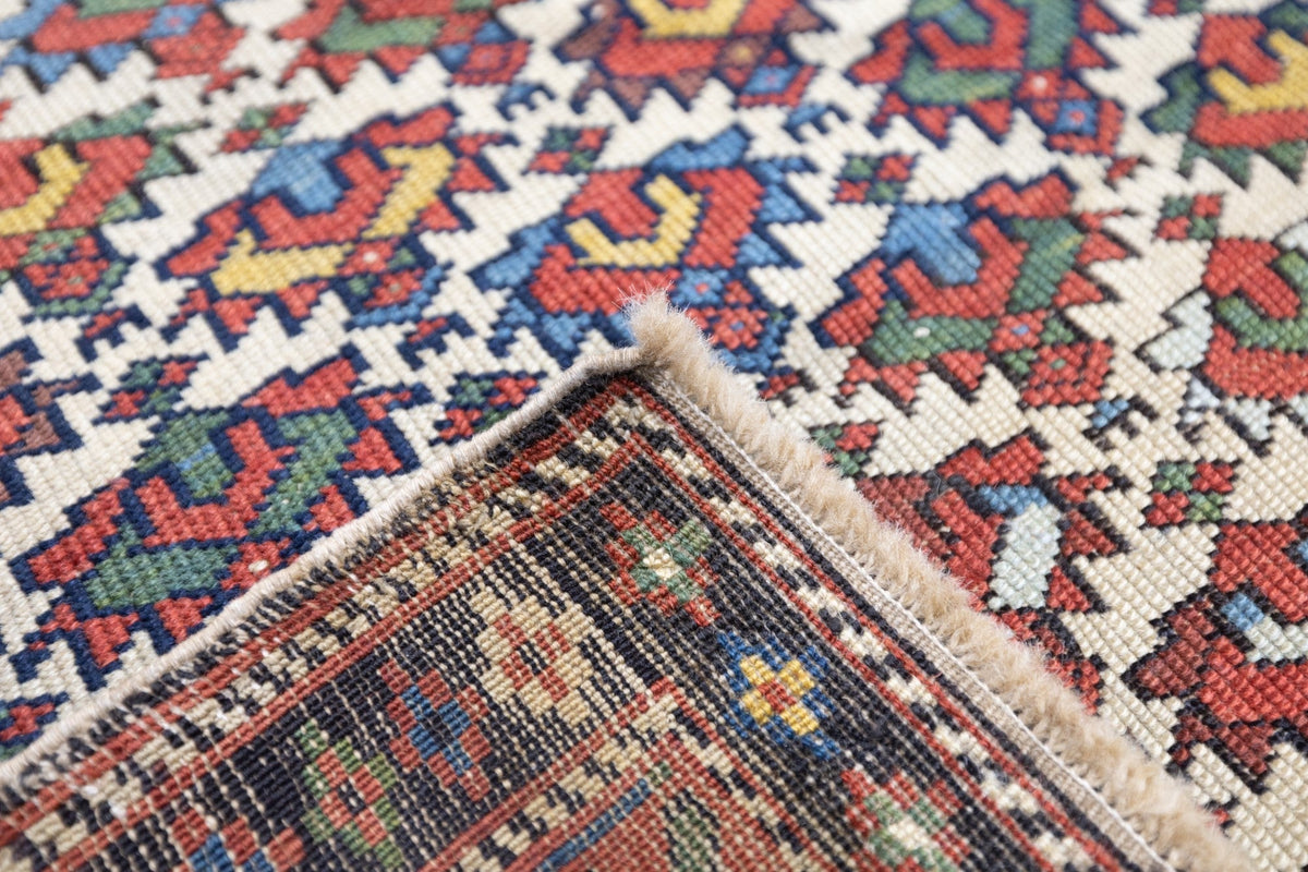 Antique Caucasian Daghestan Rug 3'11'' x 4'9''
