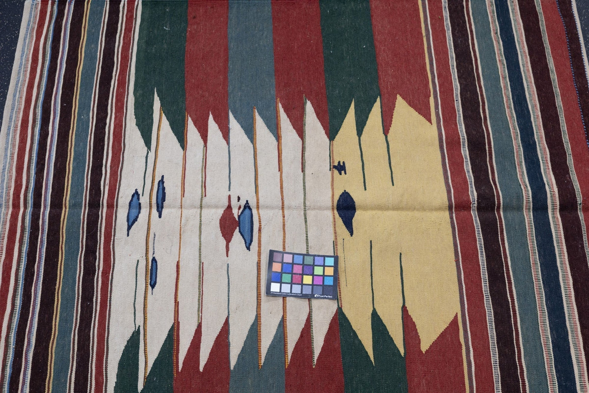 Antique Caucasian Kilim Rug 3'10'' x 4'7''