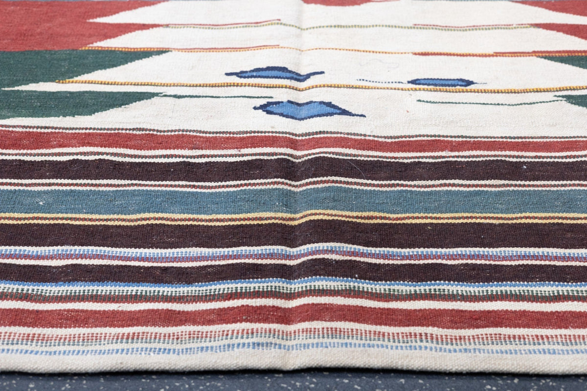 Antique Caucasian Kilim Rug 3'10'' x 4'7''