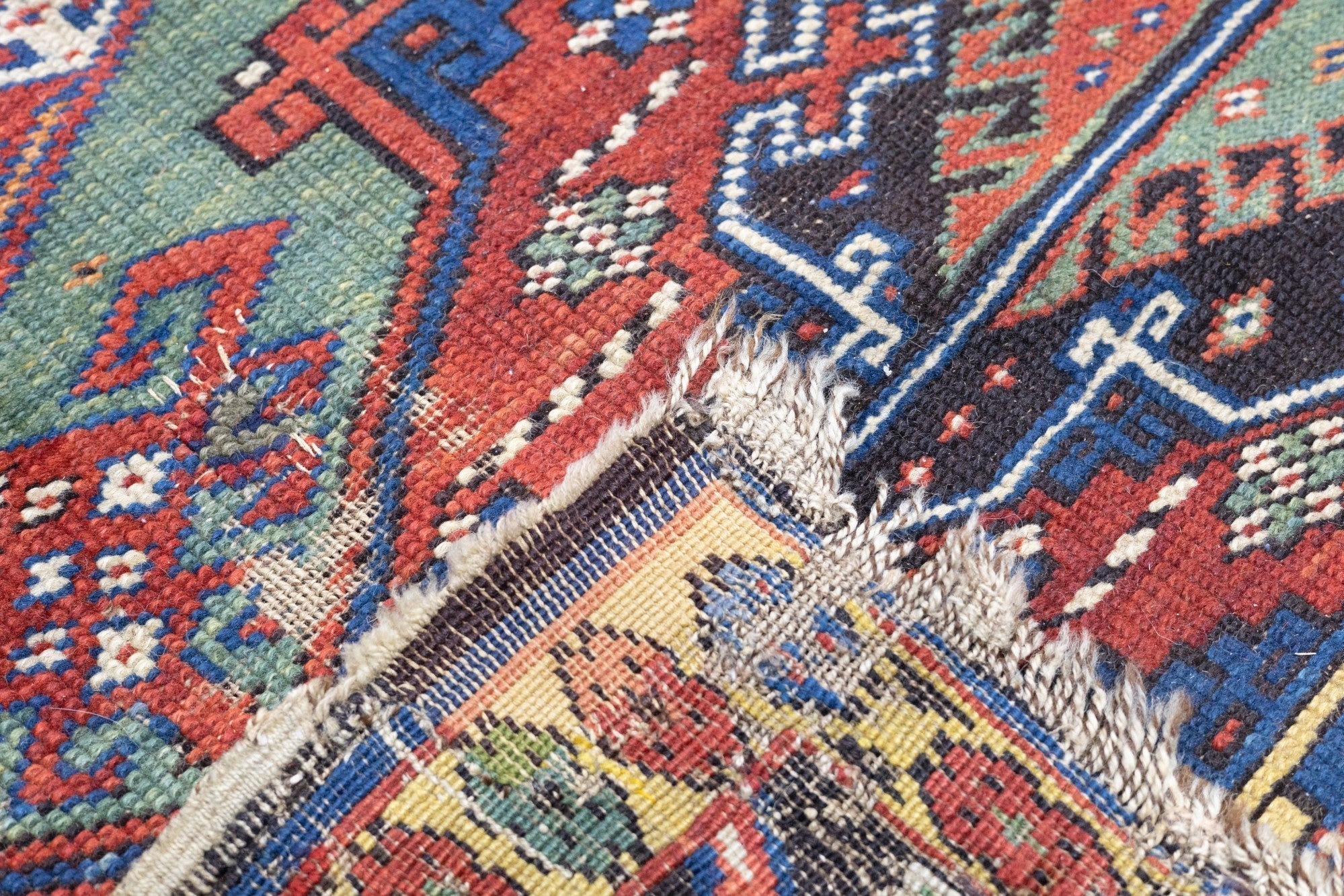 Antique Caucasian Kurdish Kazak Rug 5'5'' x 9'10''
