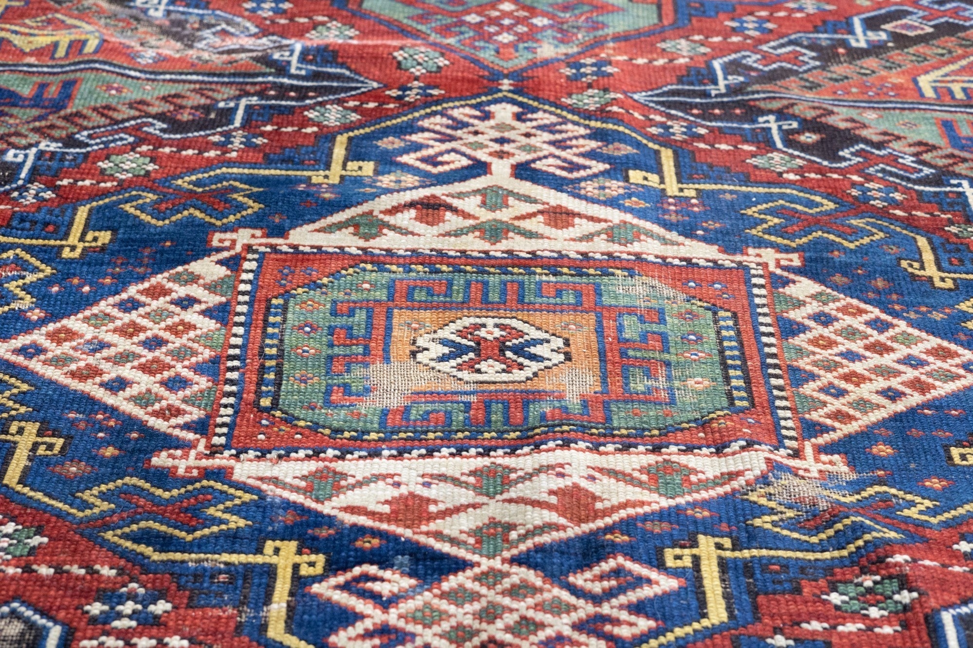 Antique Caucasian Kurdish Kazak Rug 5'5'' x 9'10''