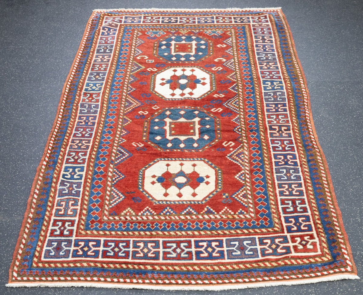 Antique Caucasian Kazak Rug 3'10'' x 7'7''