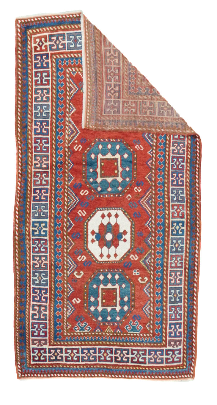 Antique Caucasian Kazak Rug 3'10'' x 7'7''