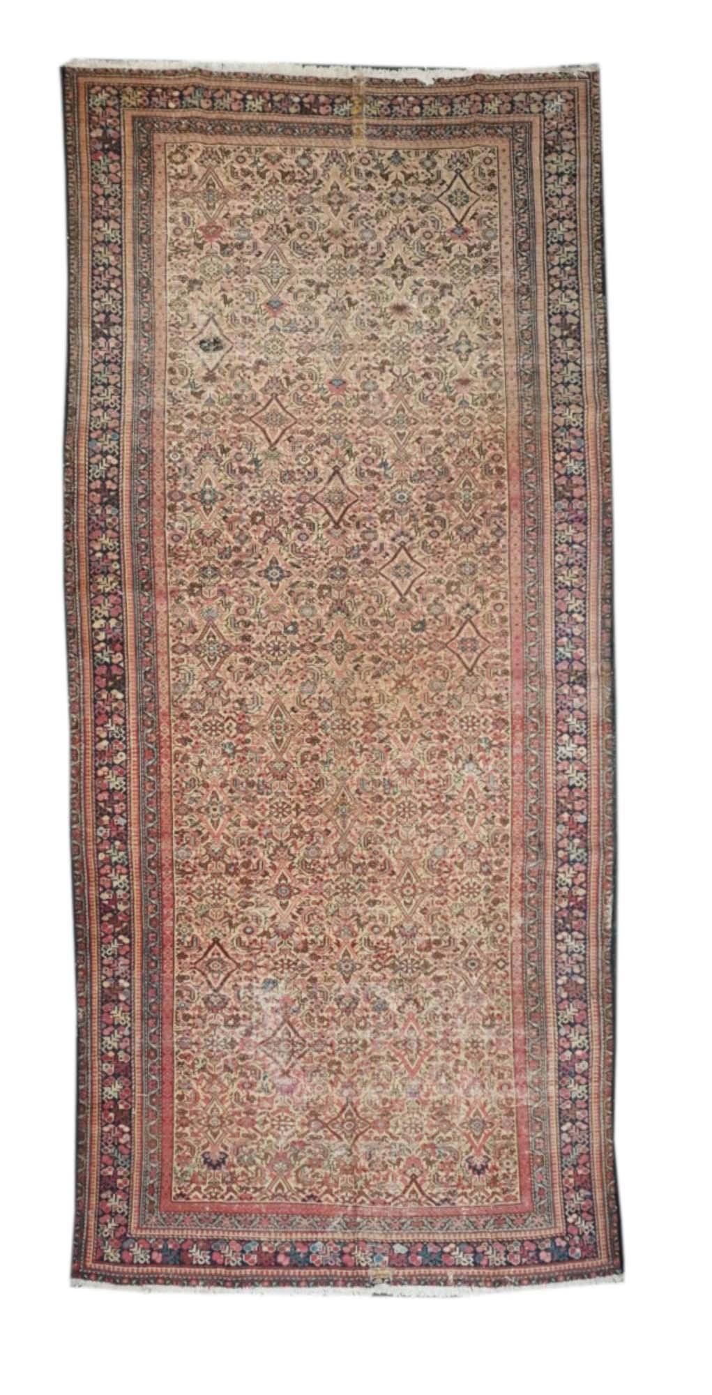 Antique Malayer Shabby Chic Rug 5'9'' x 12'9''