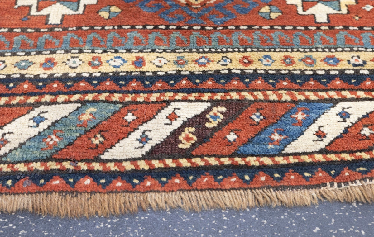 Antique Caucasian Kazak Rug 3'10'' x 6'11''