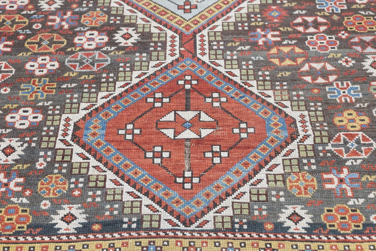 Antique Caucasian Shirvan Rug 3'9'' x 4'11''