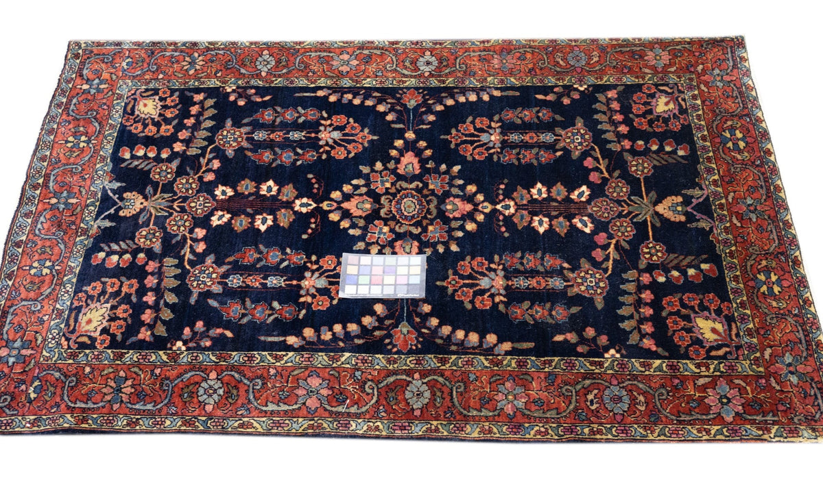 Antique Mohajeran Sarouk Rug 3'4'' x 4'10''