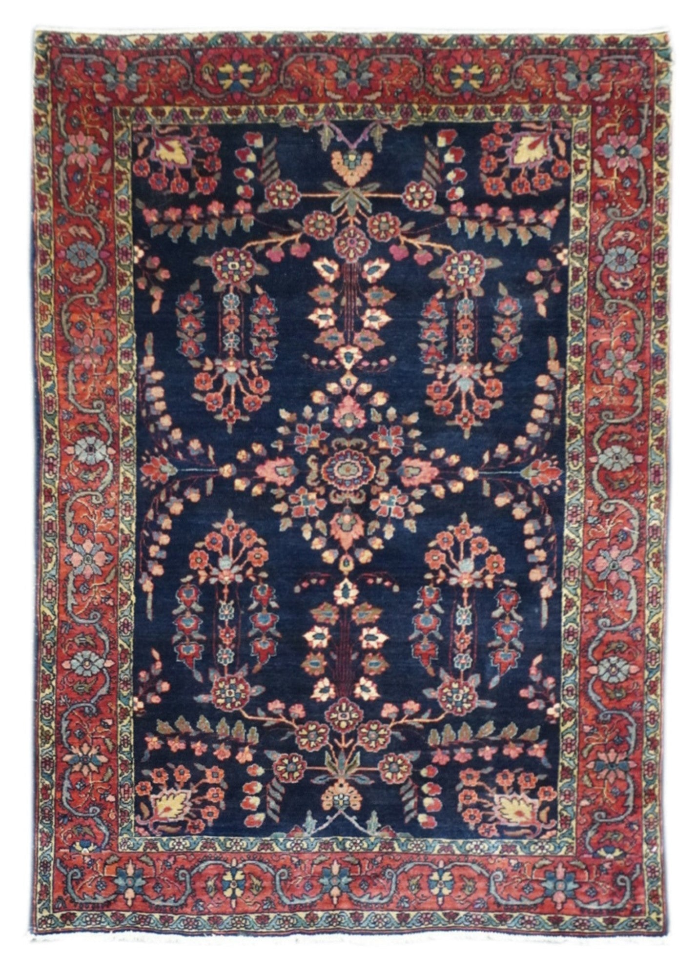 Antique Mohajeran Sarouk Rug 3'4'' x 4'10''