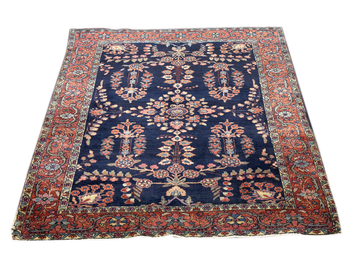 Antique Mohajeran Sarouk Rug 3'4'' x 4'10''