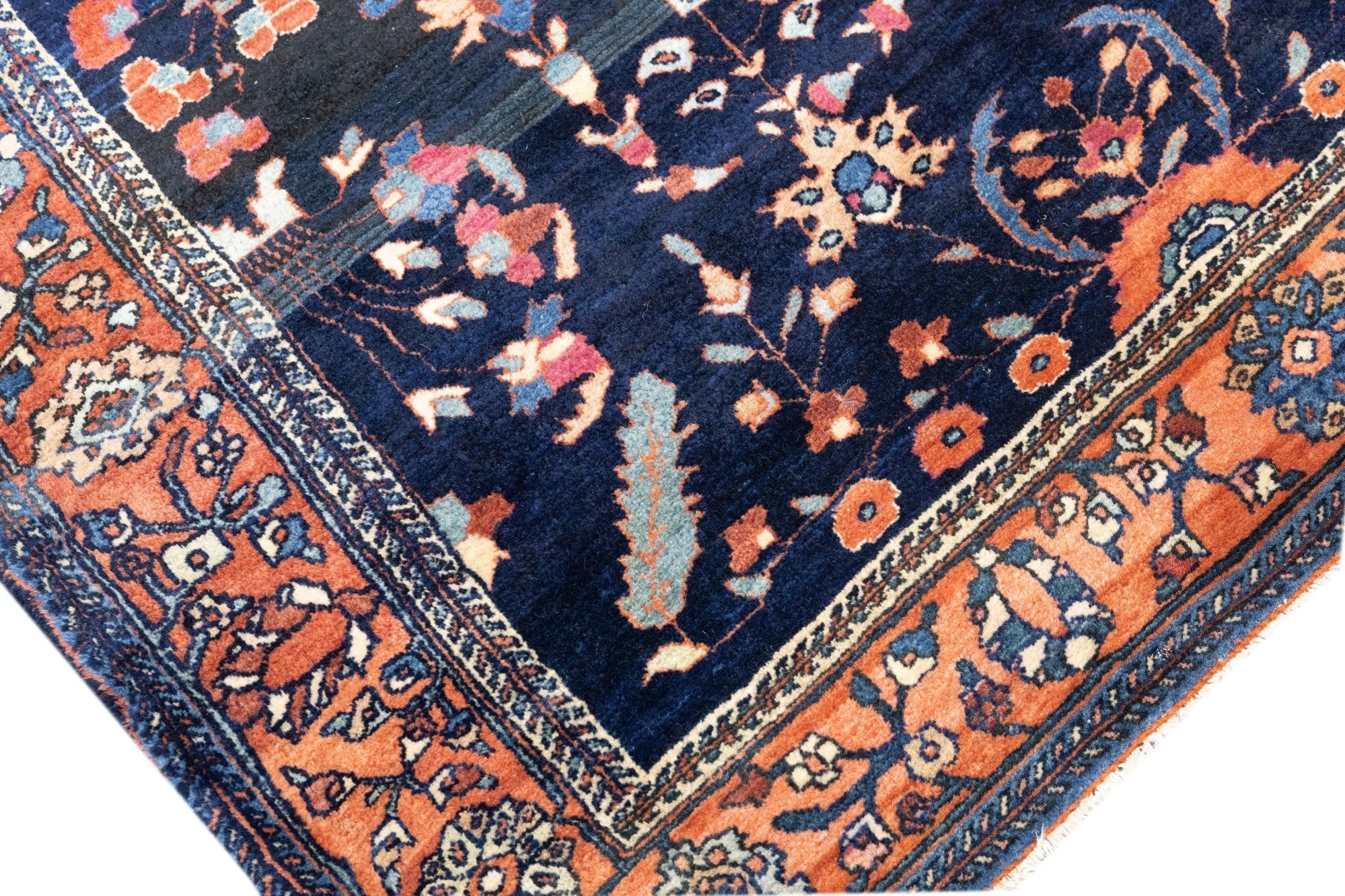 Antique Mohajeran Sarouk Rug 3'9'' x 4'11''