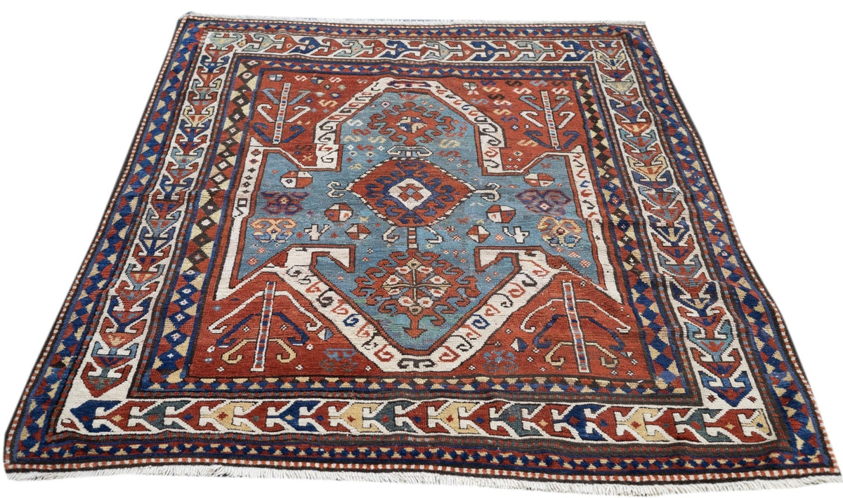 Antique Caucasian Kazak Rug 5'2'' x 6'7''