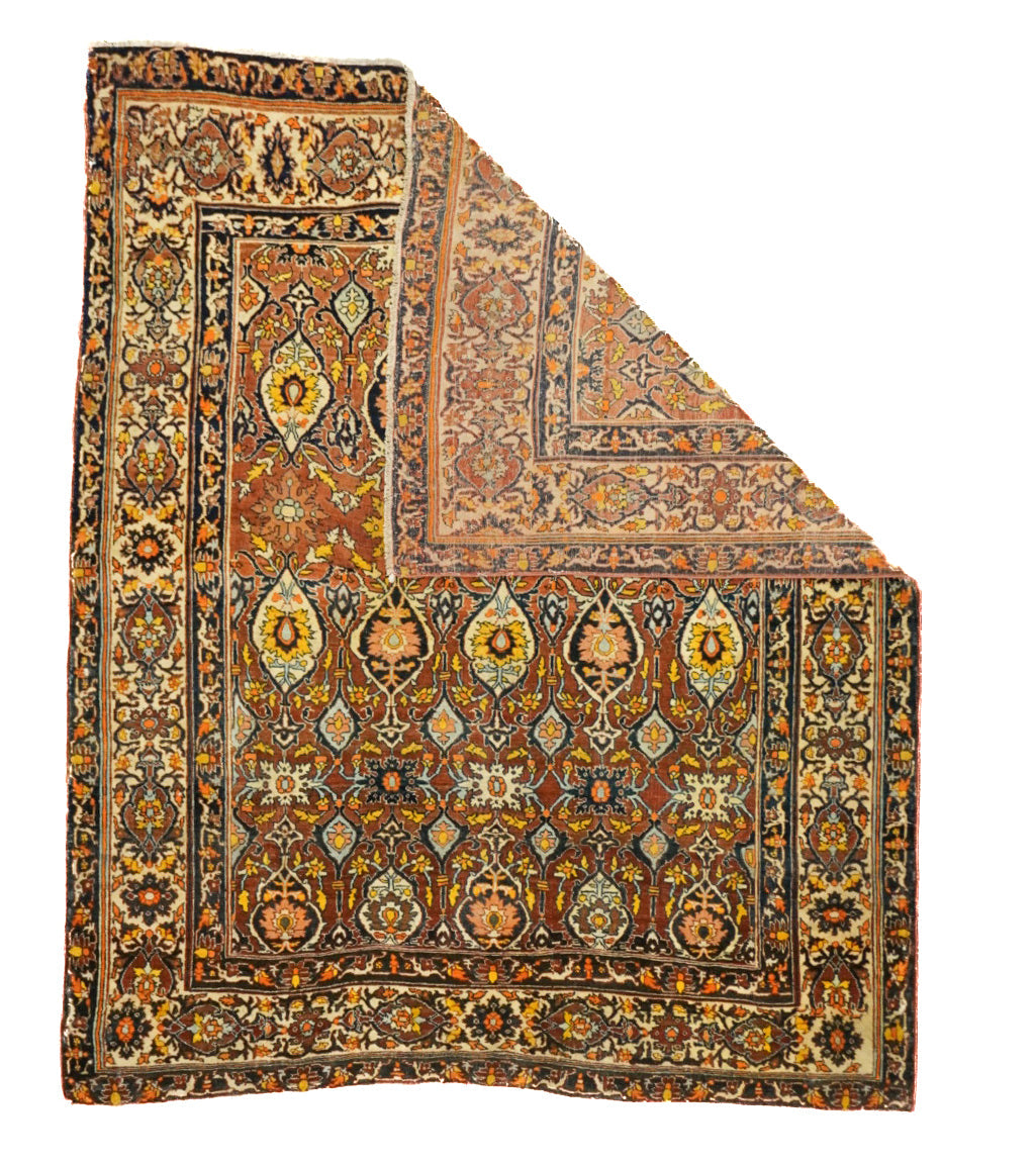 Antique Haji Jalili Tabriz Rug 4'6'' x 5'6''