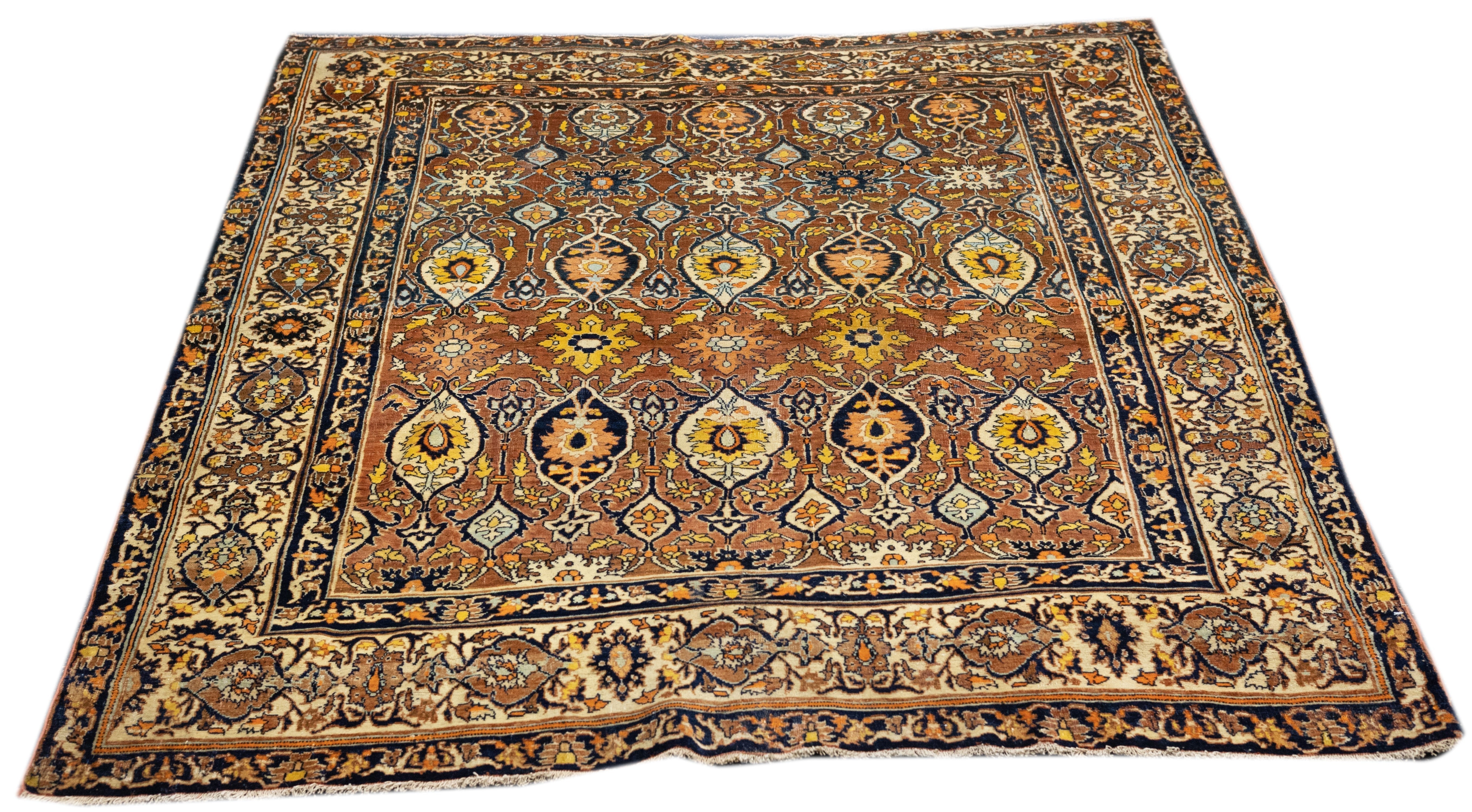 Antique Haji Jalili Tabriz Rug 4'6'' x 5'6''