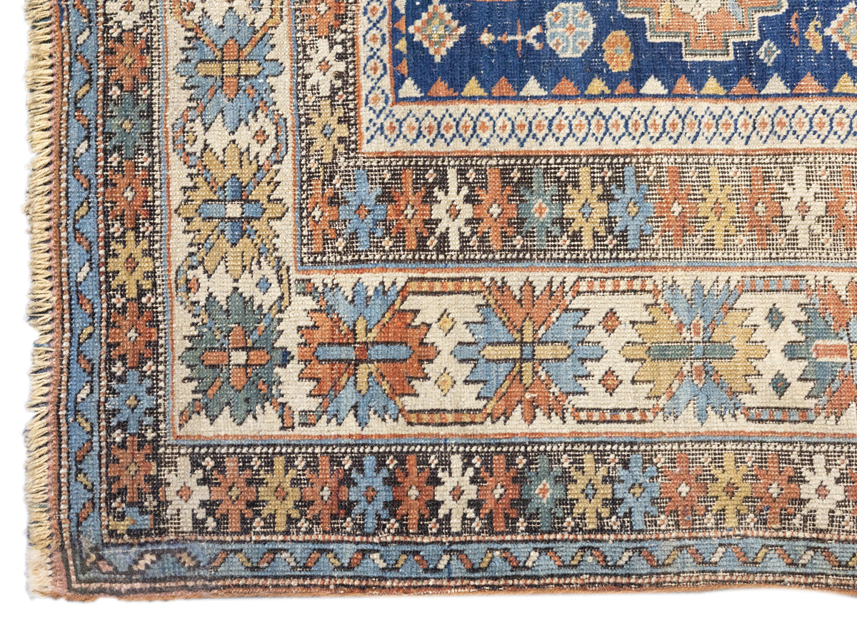 Antique Caucasian Kuba Rug 3'10'' x 4'5''