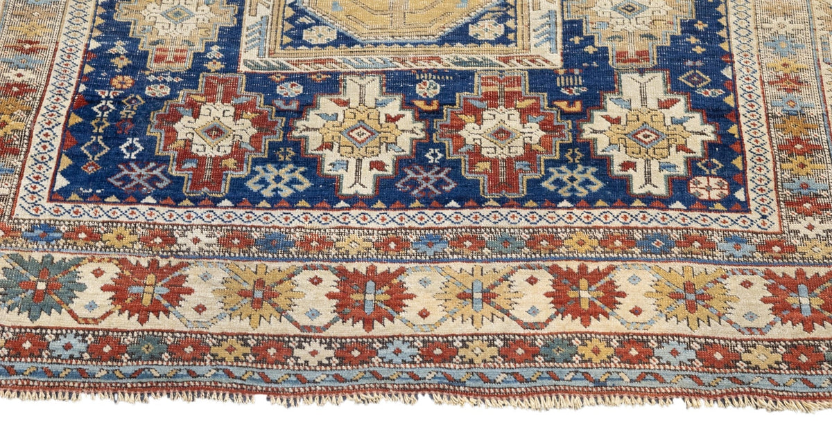 Antique Caucasian Kuba Rug 3'10'' x 4'5''