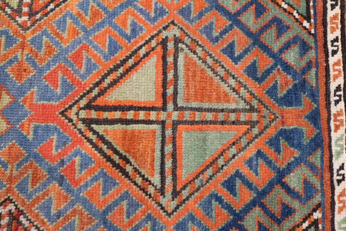 Antique Caucasian Kazak Rug 3'11'' x 8'1''