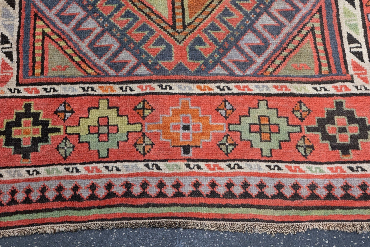 Antique Caucasian Kazak Rug 3'11'' x 8'1''