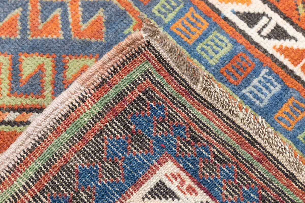 Antique Caucasian Kazak Rug 3'11'' x 8'1''
