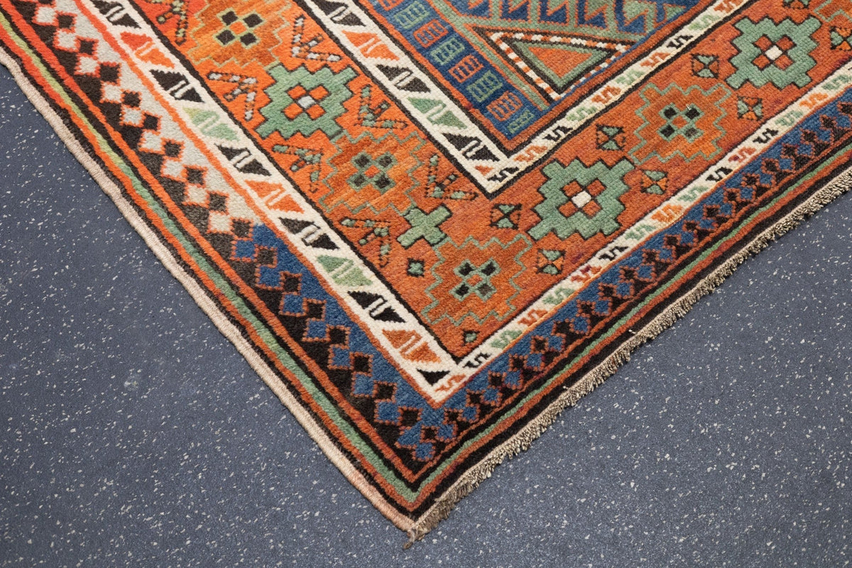 Antique Caucasian Kazak Rug 3'11'' x 8'1''