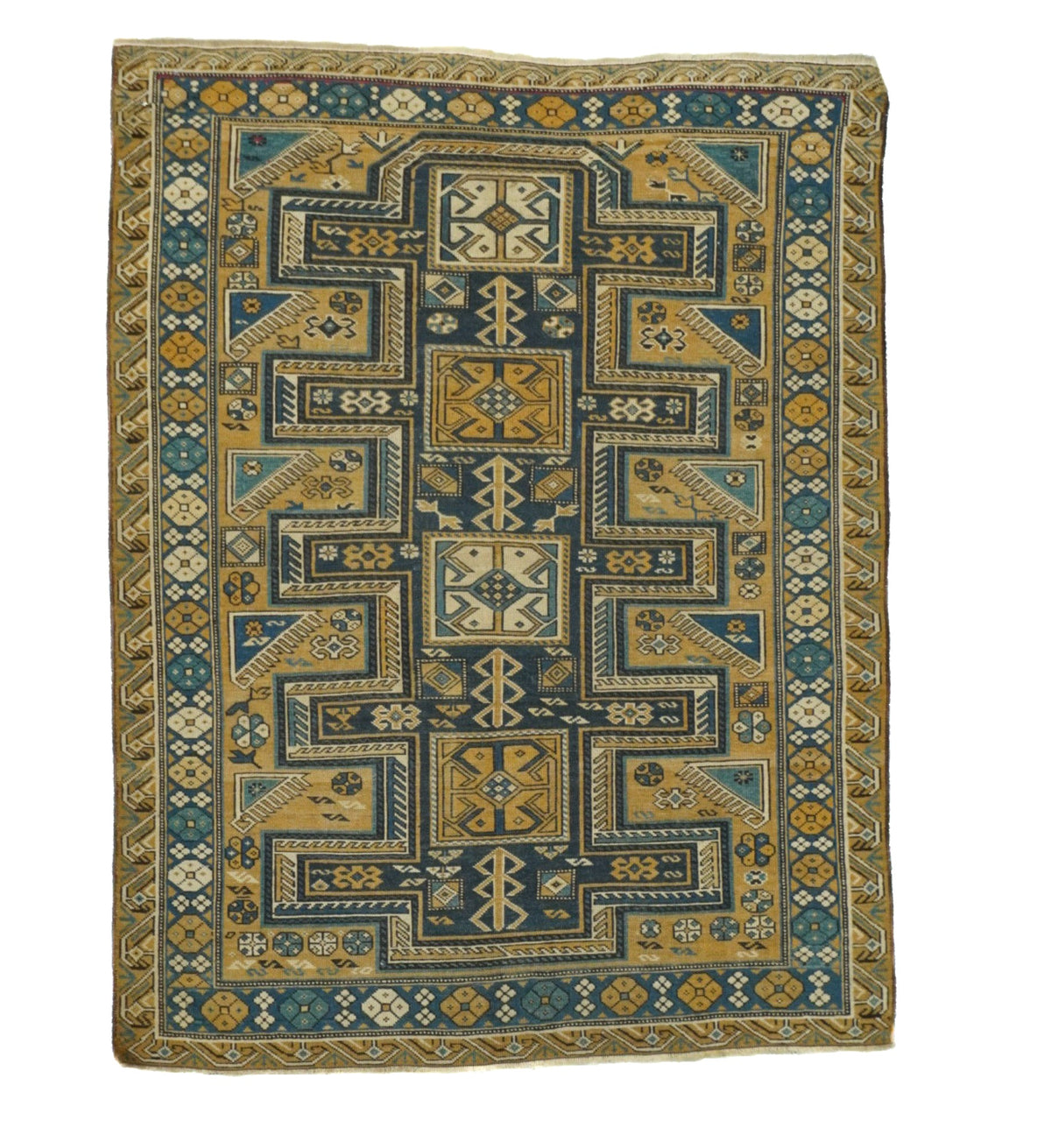Antique Caucasian Shirvan Rug 3'9'' x 4'10''