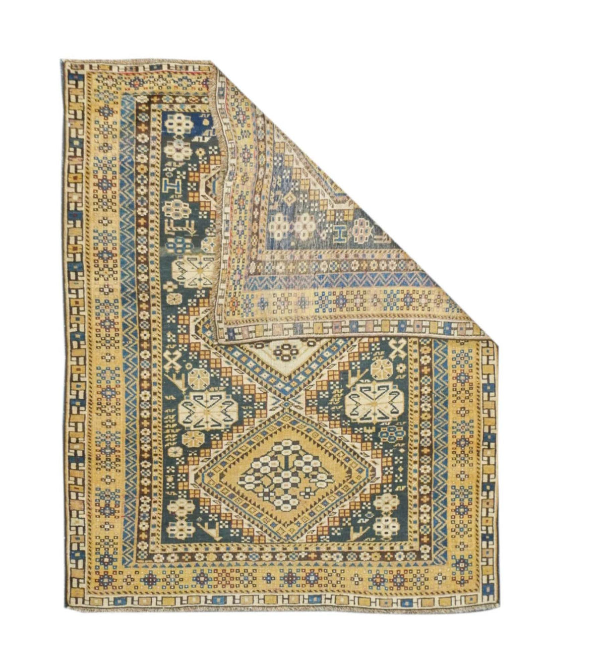 Antique Caucasian Shirvan Rug 3'6'' x 4'6''